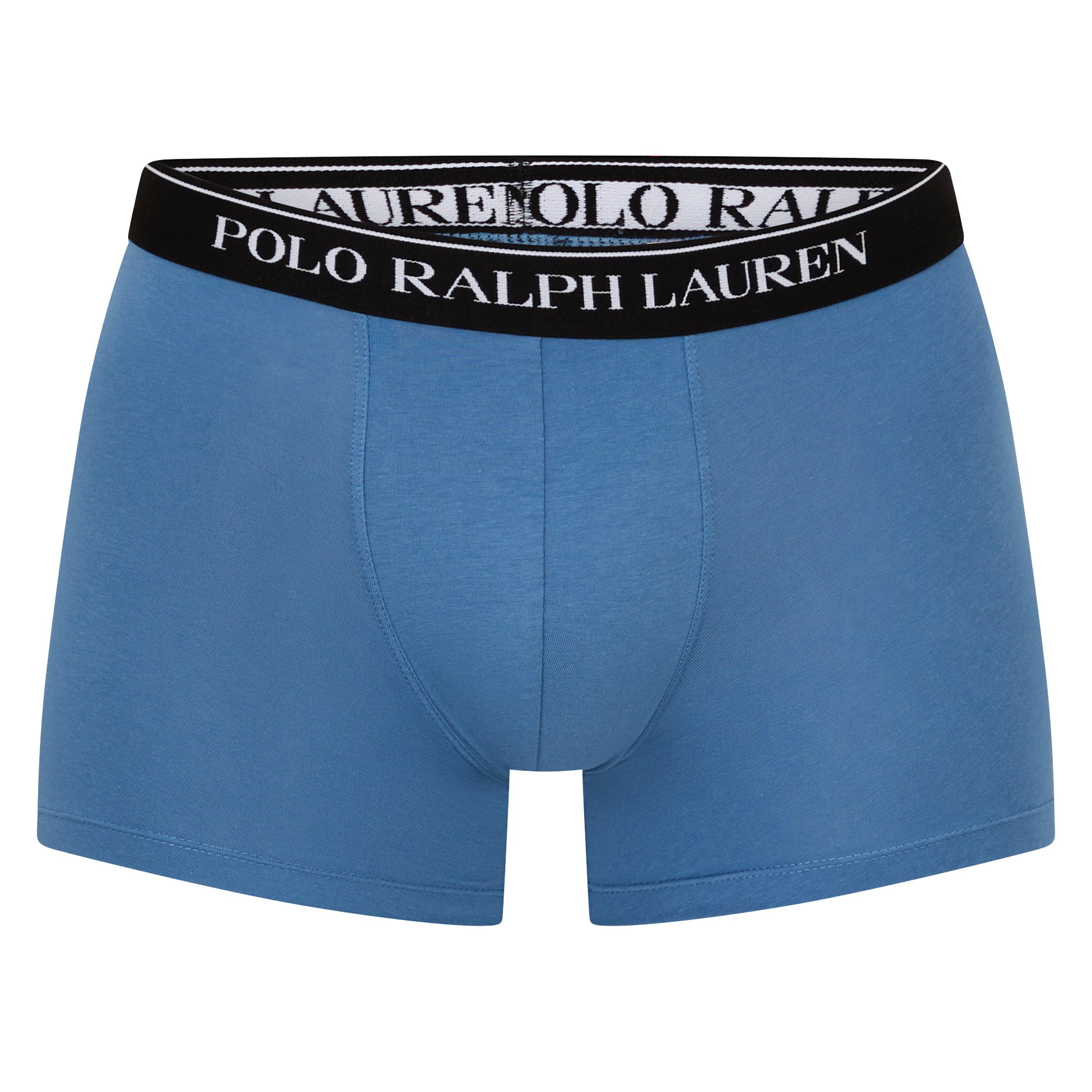 Blue/Blue/AOP - Polo Ralph Lauren - Mens 3-Pack Boxer Briefs - 4