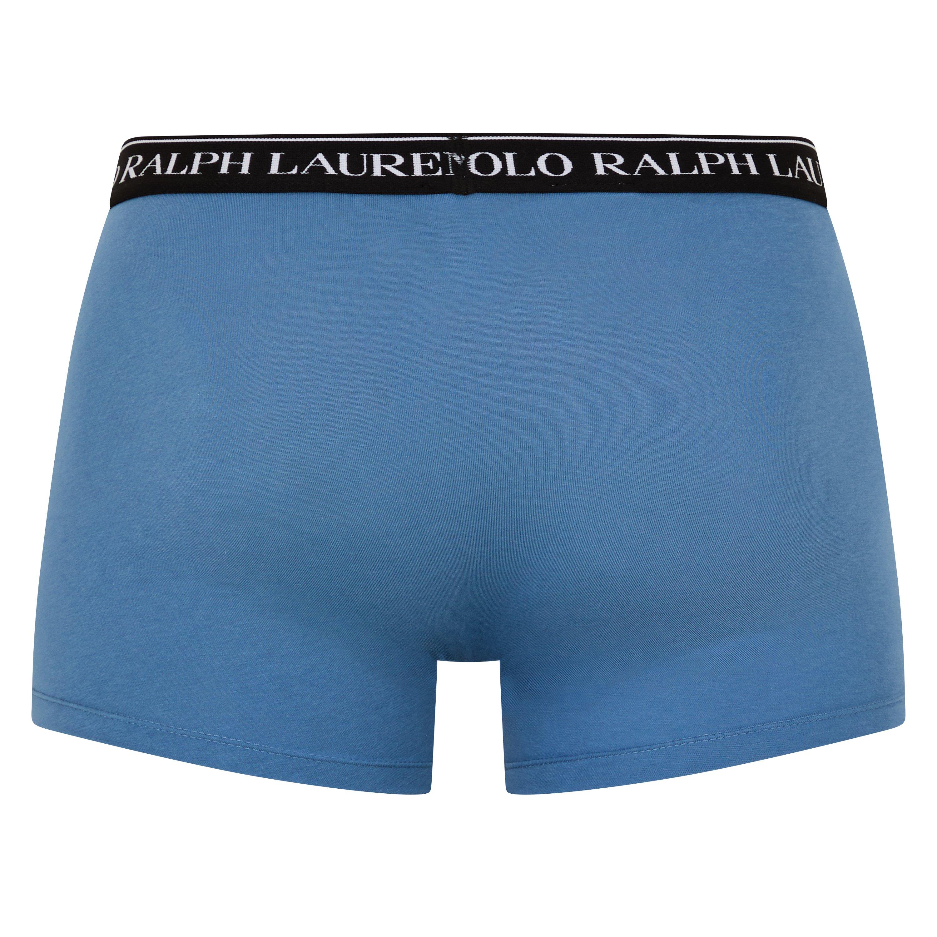 Blue/Blue/AOP - Polo Ralph Lauren - Mens 3-Pack Boxer Briefs - 5