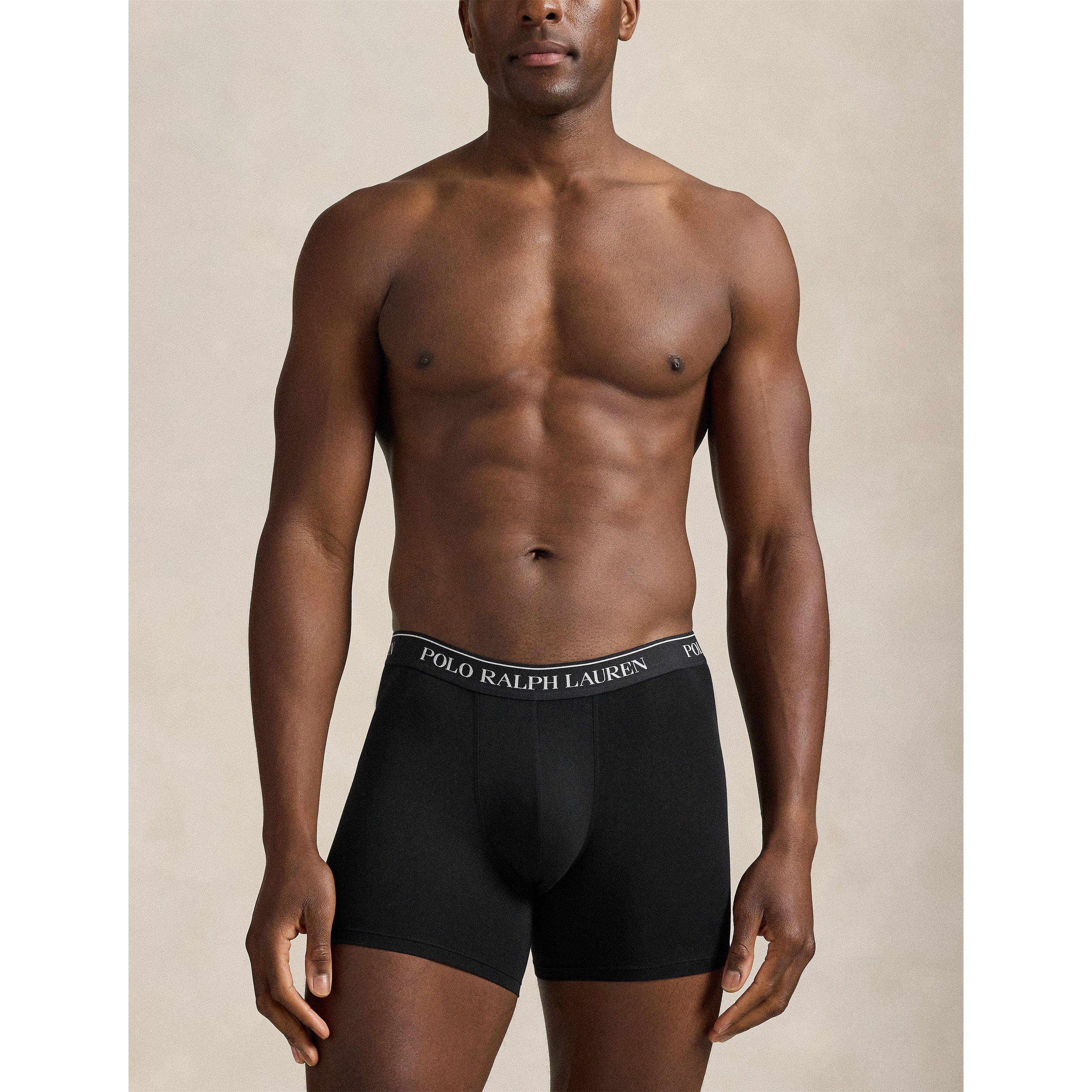 Blck/White/Grey - Polo Ralph Lauren - Mens 3-Pack Boxer Briefs - 5