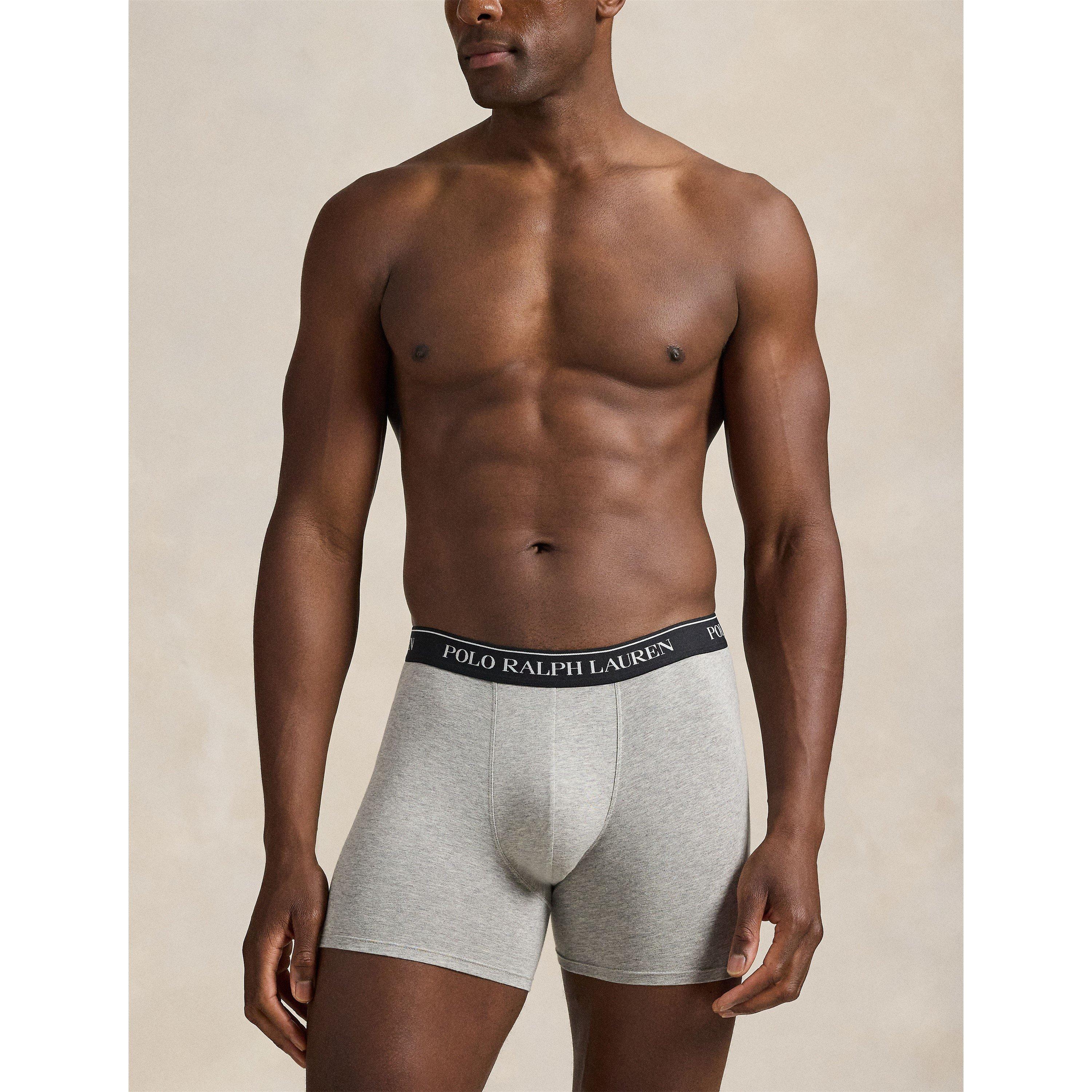 Blck/White/Grey - Polo Ralph Lauren - Mens 3-Pack Boxer Briefs - 6