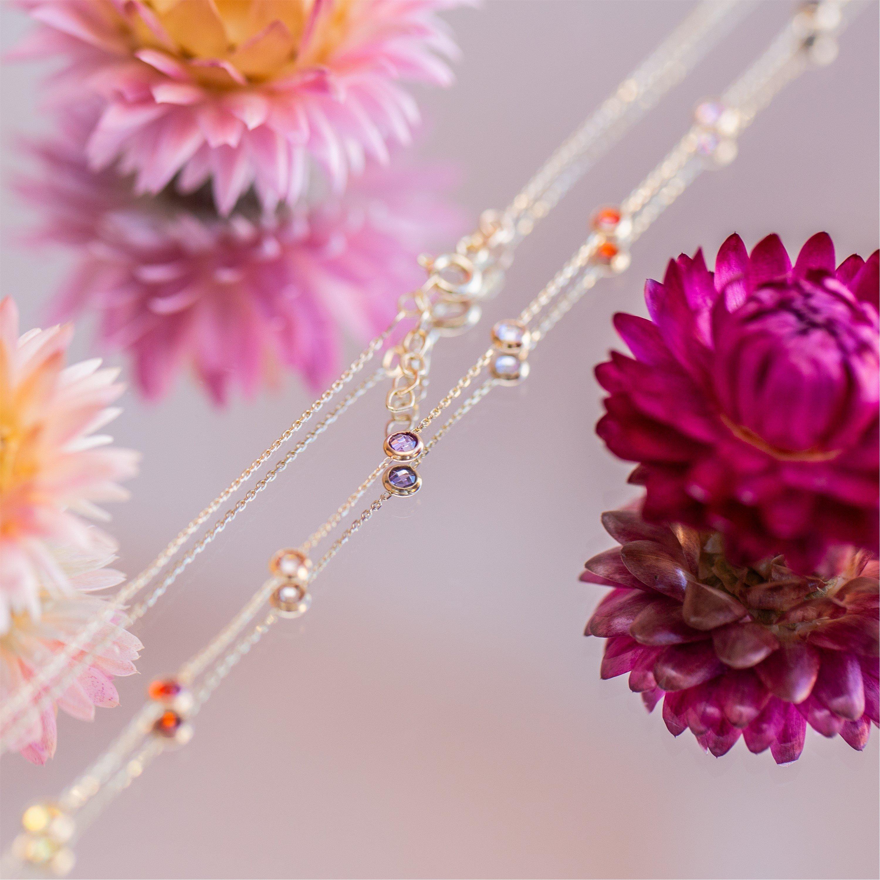 Yellow Gold - Be You - 9ct Gold Multi Coloured CZ Necklace - 4