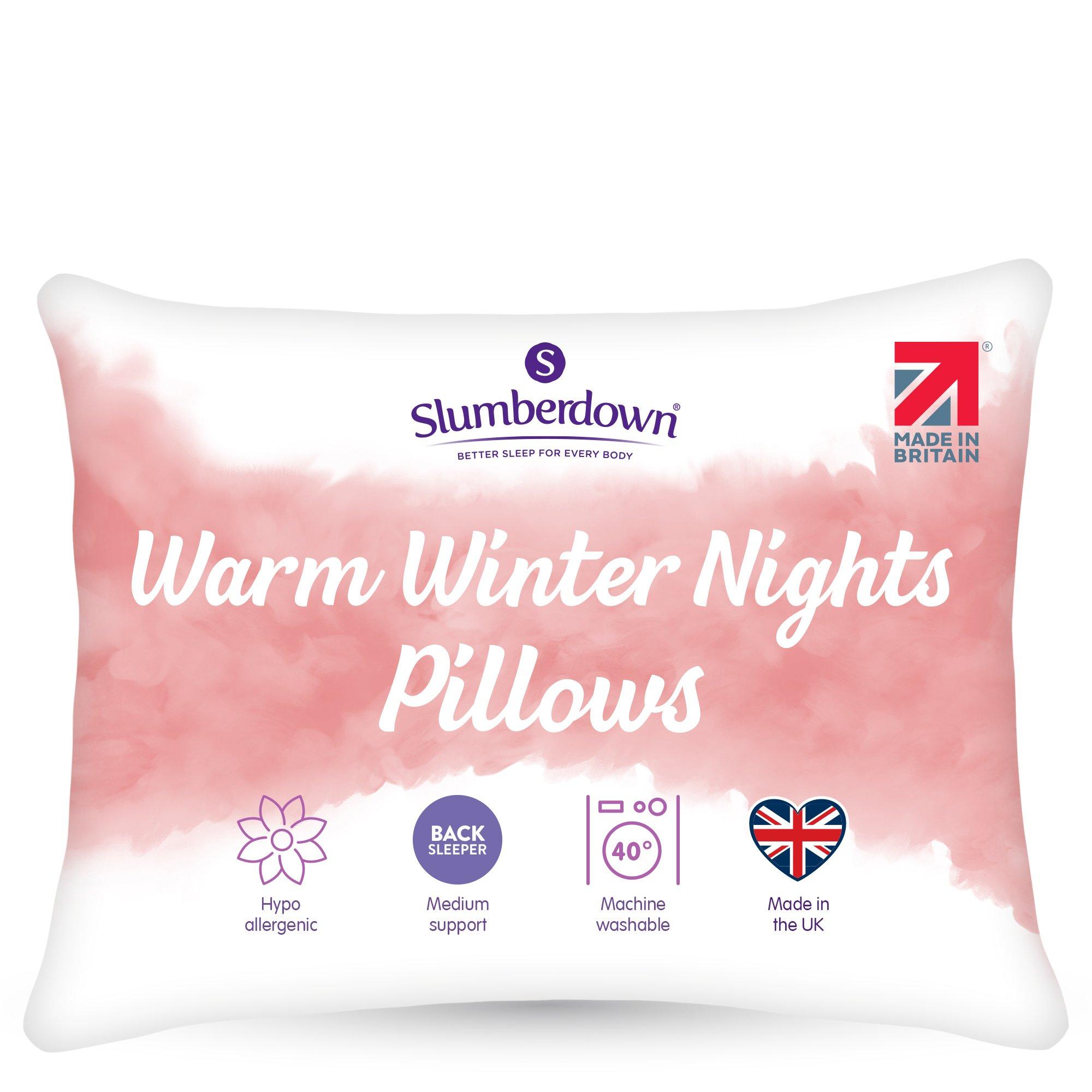 White - Slumberdown - Warm Winter Nights Pillow - 1