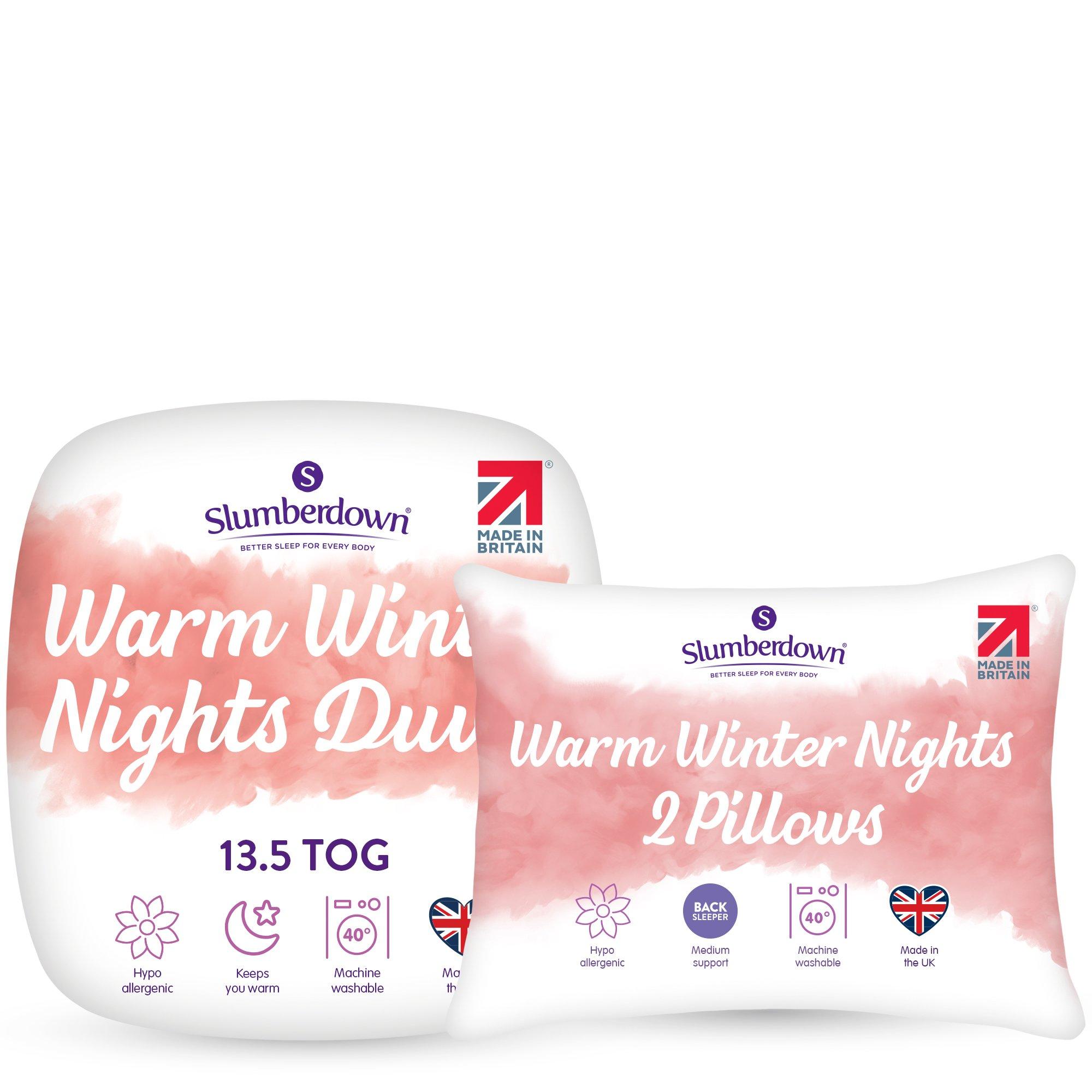 Slumberdown  Warm Winter Nights Duvet + 2 Pillows - 13.5 Tog - Super King