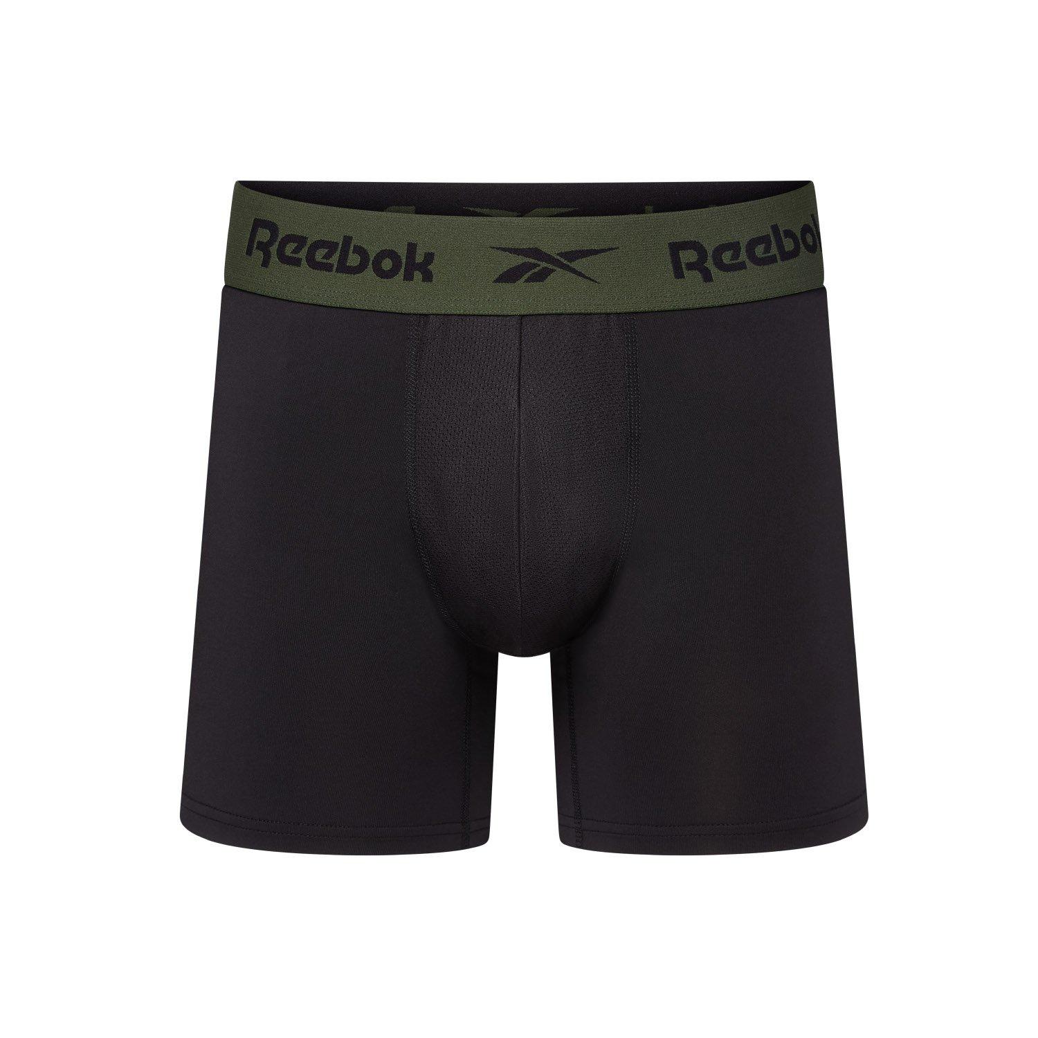 Blk/Grn - Reebok - Reebok Mens 3 pack Sports Trunks NIKHILL - 6