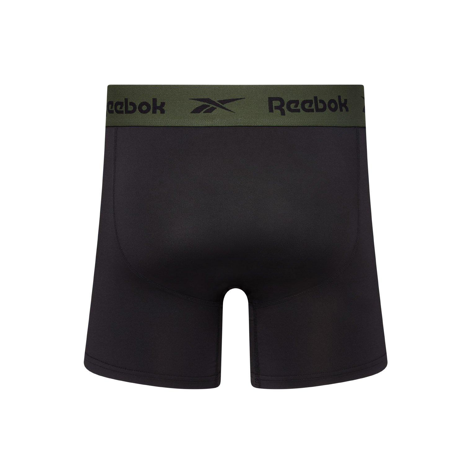 Blk/Grn - Reebok - Reebok Mens 3 pack Sports Trunks NIKHILL - 7