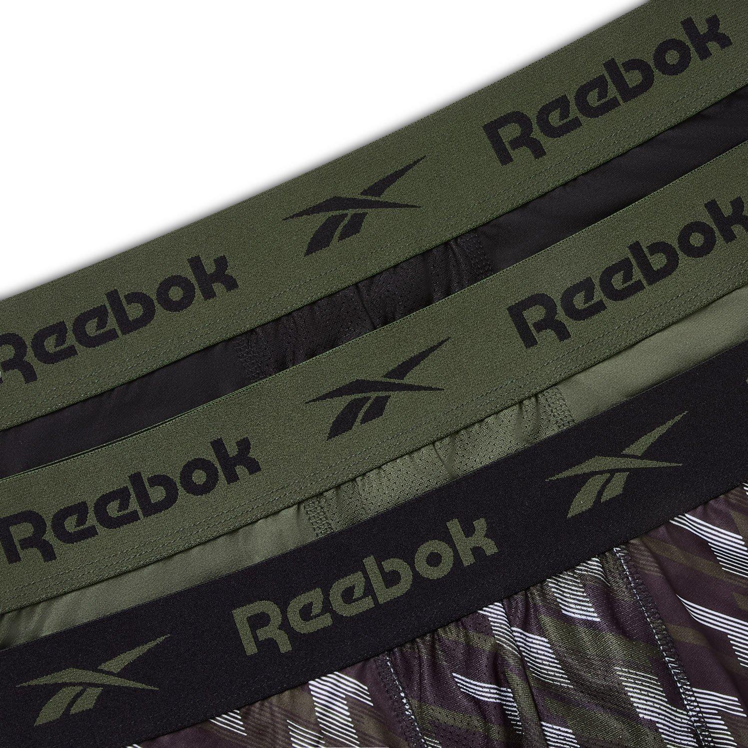 Blk/Grn - Reebok - Reebok Mens 3 pack Sports Trunks NIKHILL - 8