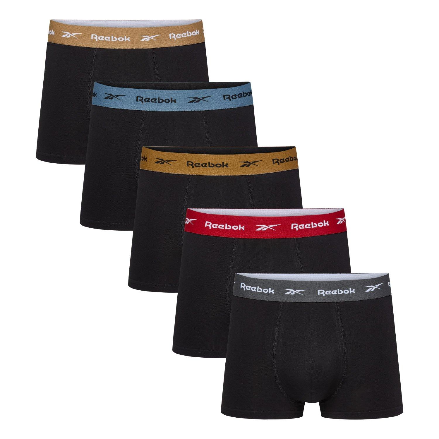 Black - Reebok - Reebok Mens 5 pack Trunks HANCOCK - 1