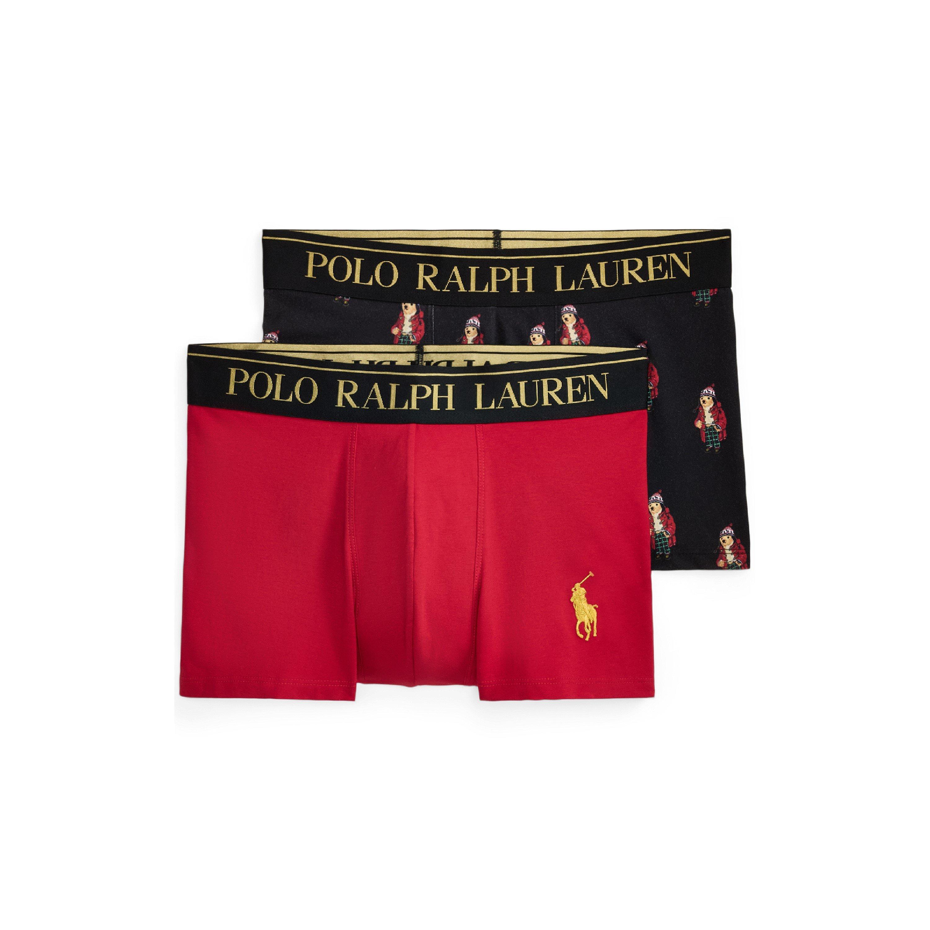 Red / AOB - Polo Ralph Lauren - 2 Pack Bear Trunks - 1