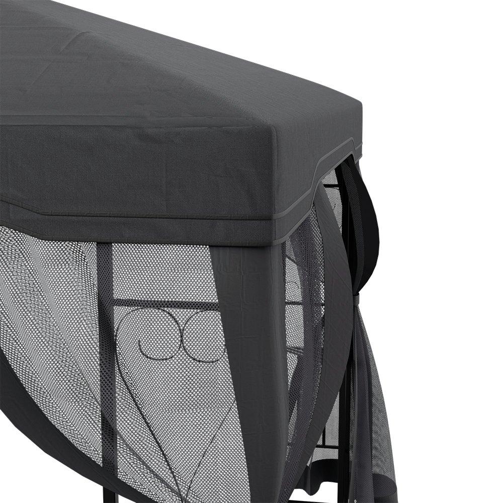 Grey - Breeins - Outdoor Garden Gazebo Shade Canopy Dark Grey - 6