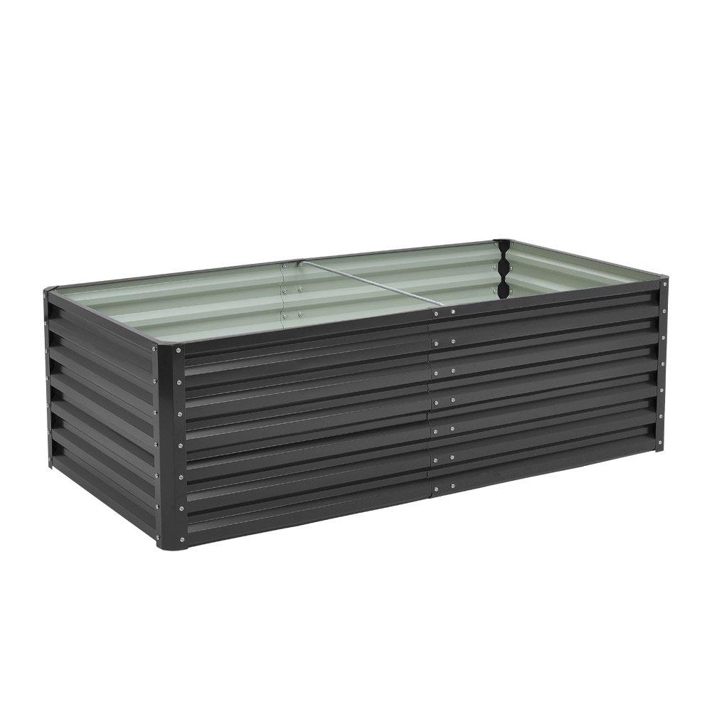 Black - Breeins - Metal Rectangular Raised Garden Bed Black - 3