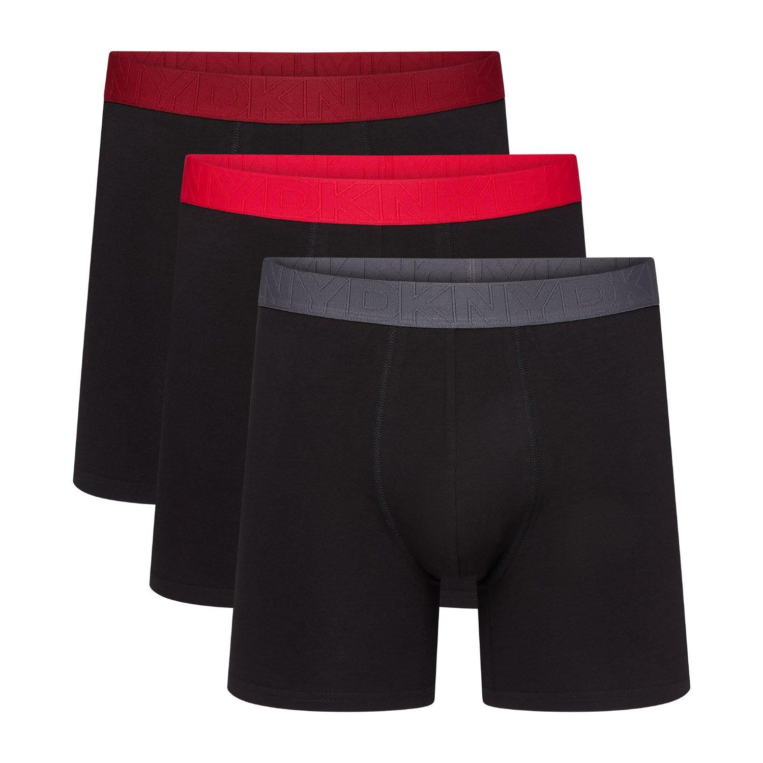 Black - DKNY - DKNY Mens 3 pack Trunks BARSTOW - 1