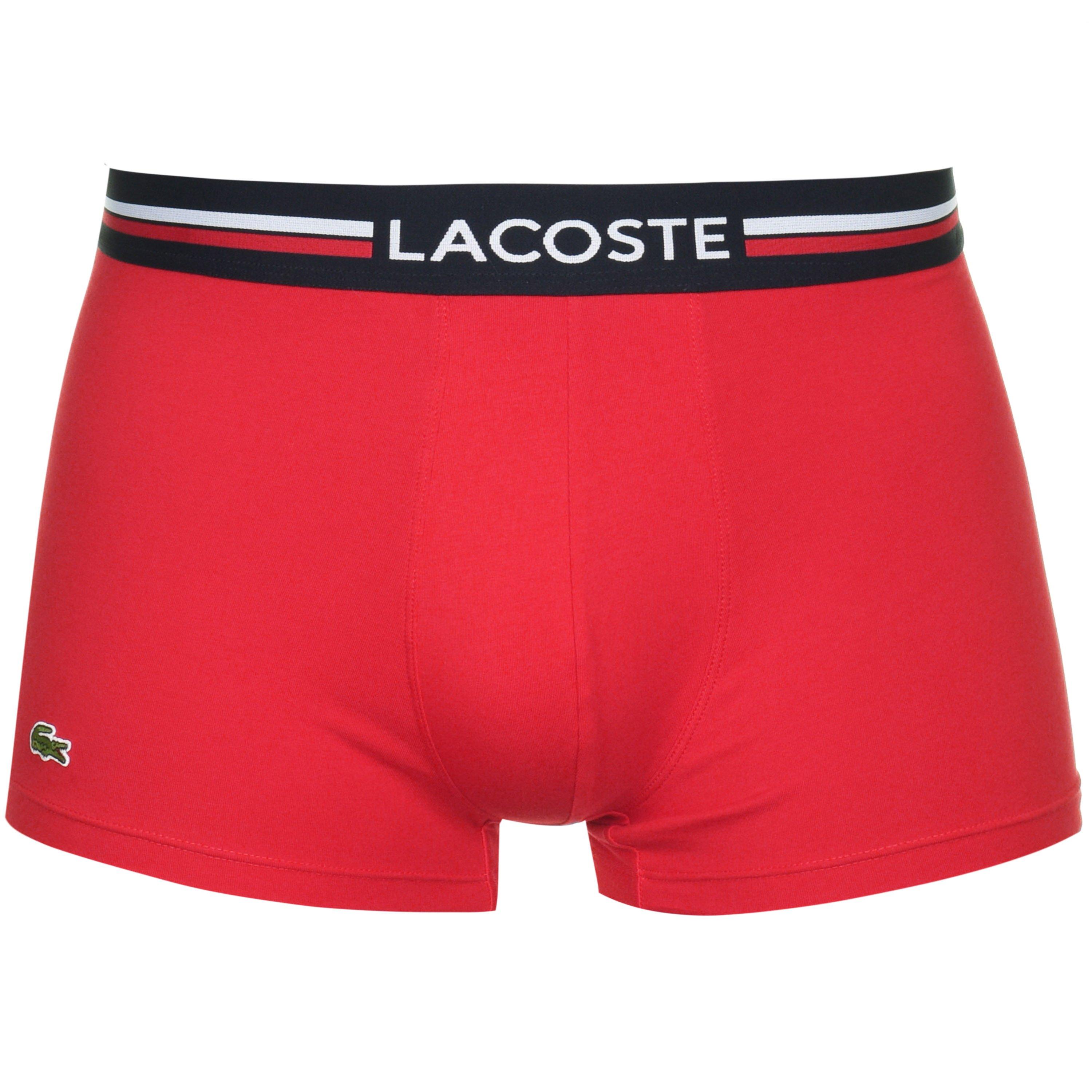 Nvy/Wht/Red - Lacoste - 3 Pack Boxer Shorts - 7