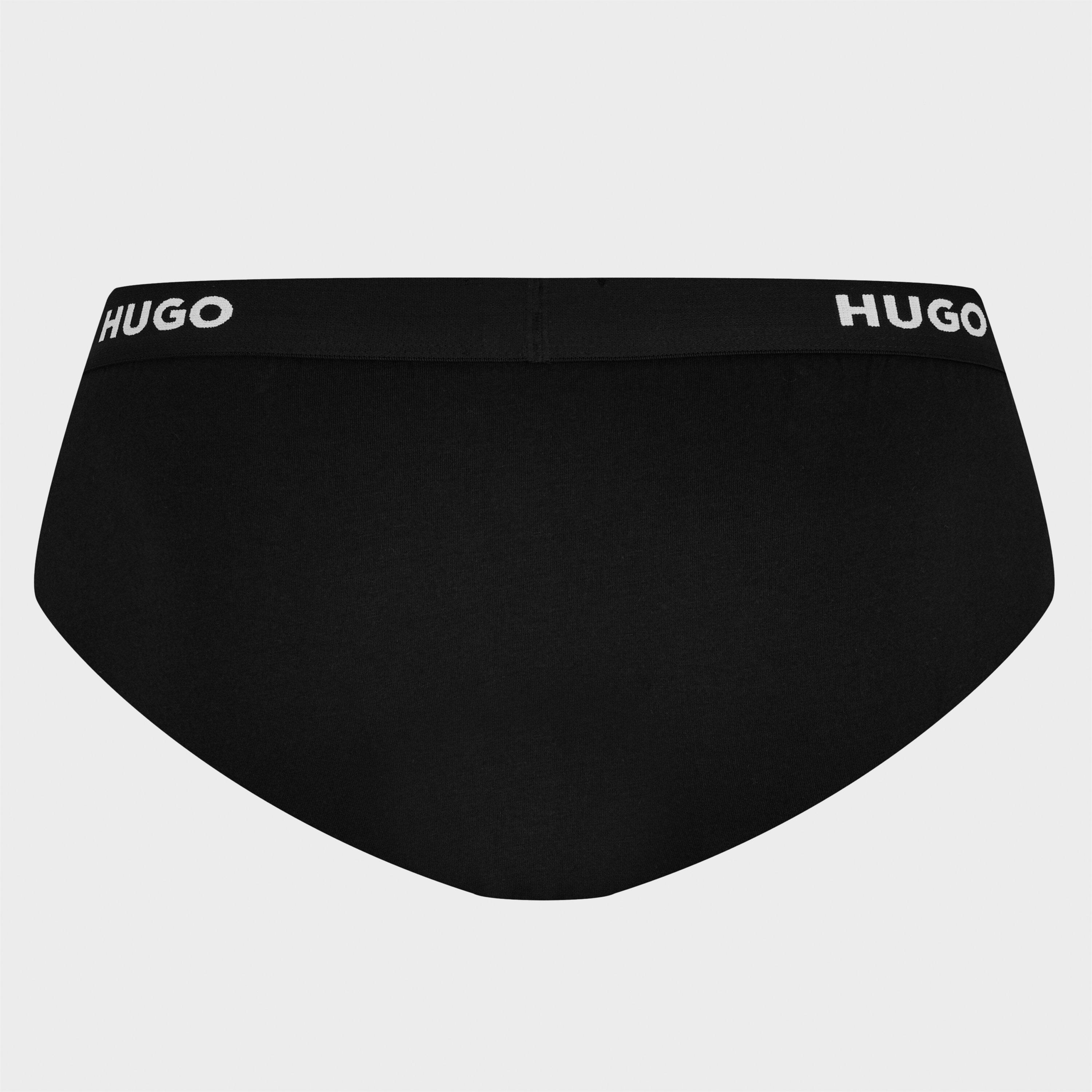 Black 001 - Hugo - Men's 3-Pack Cotton Logo Briefs - 3
