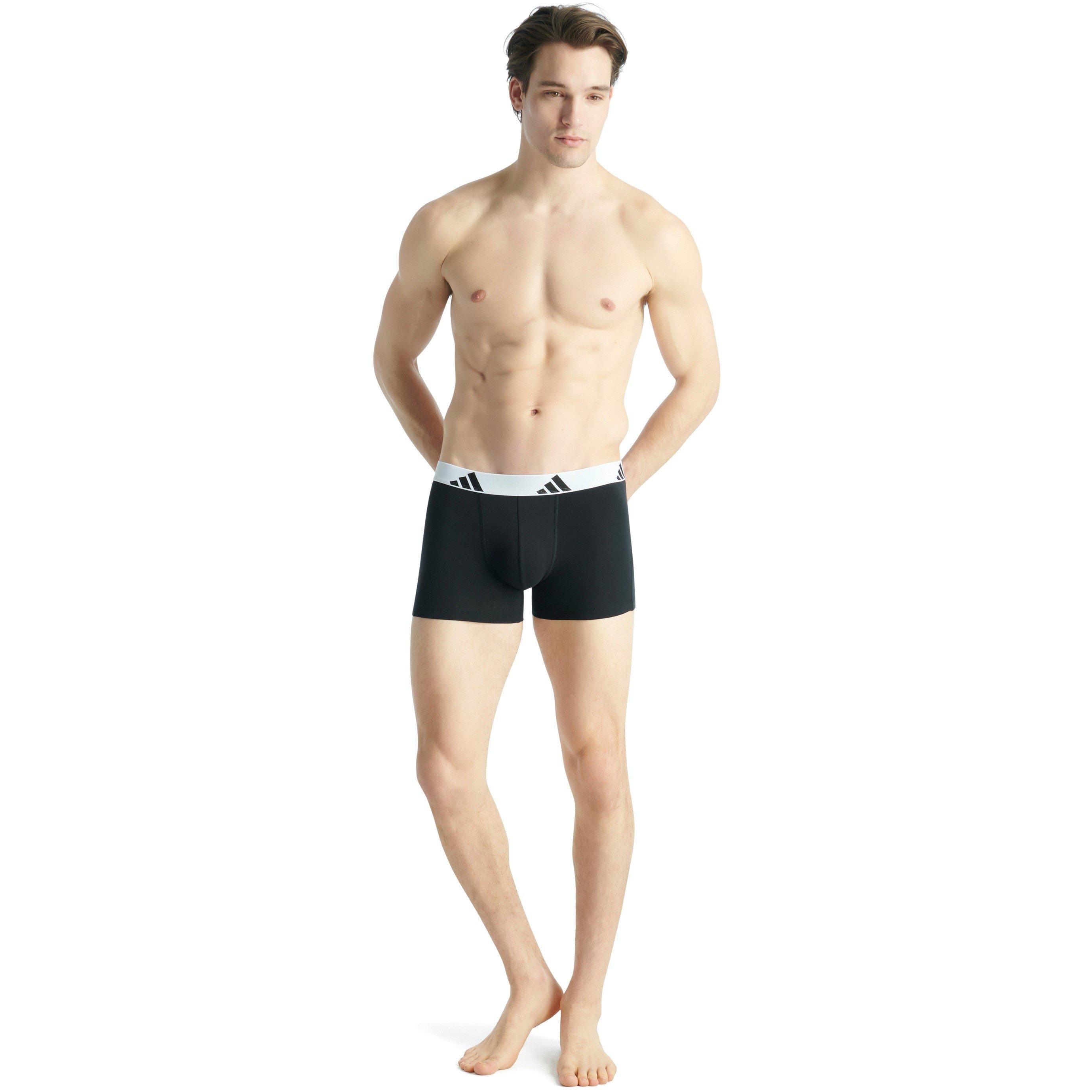 Black - adidas - Active Flex Cotton Trunk (3PK) - 2