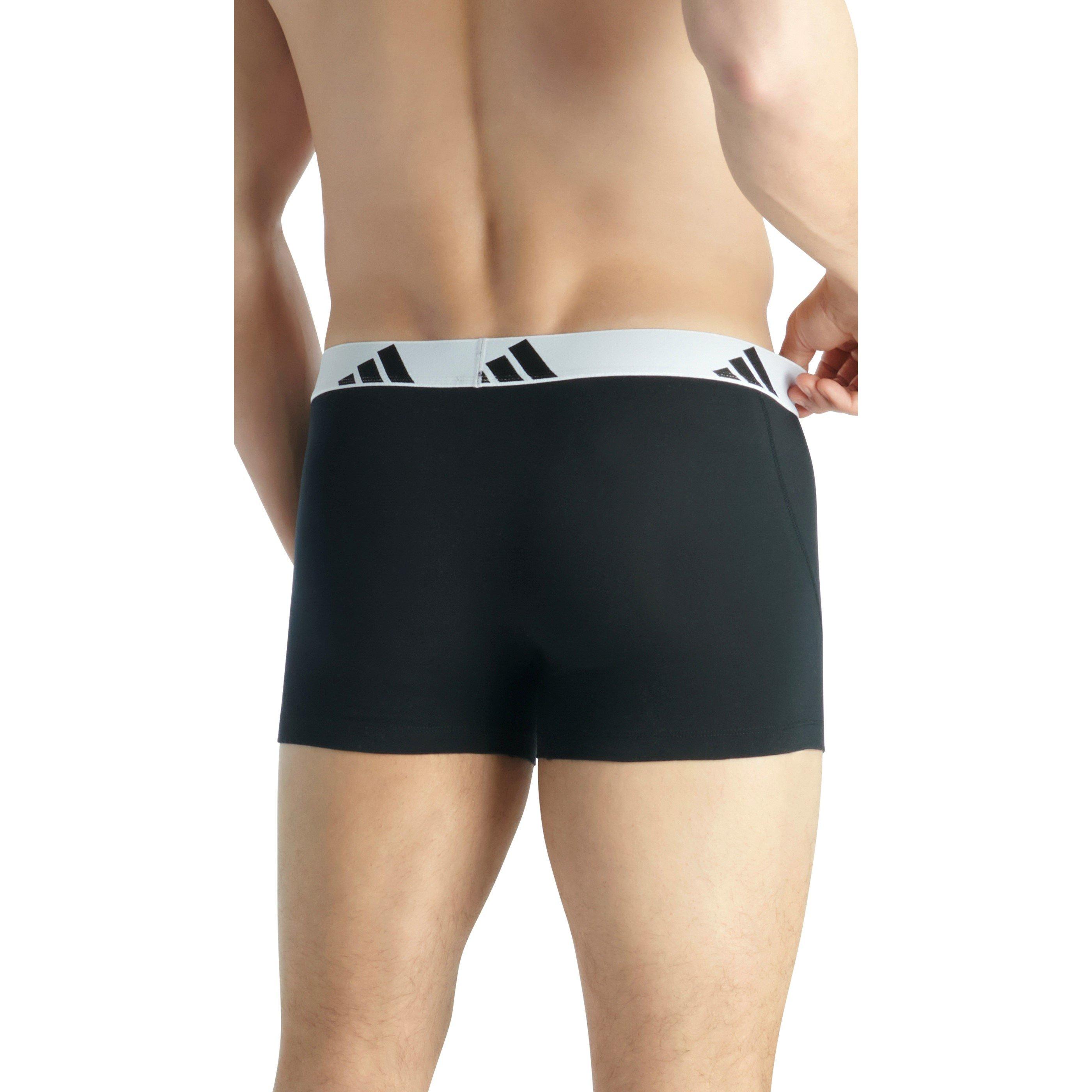 Black - adidas - Active Flex Cotton Trunk (3PK) - 3