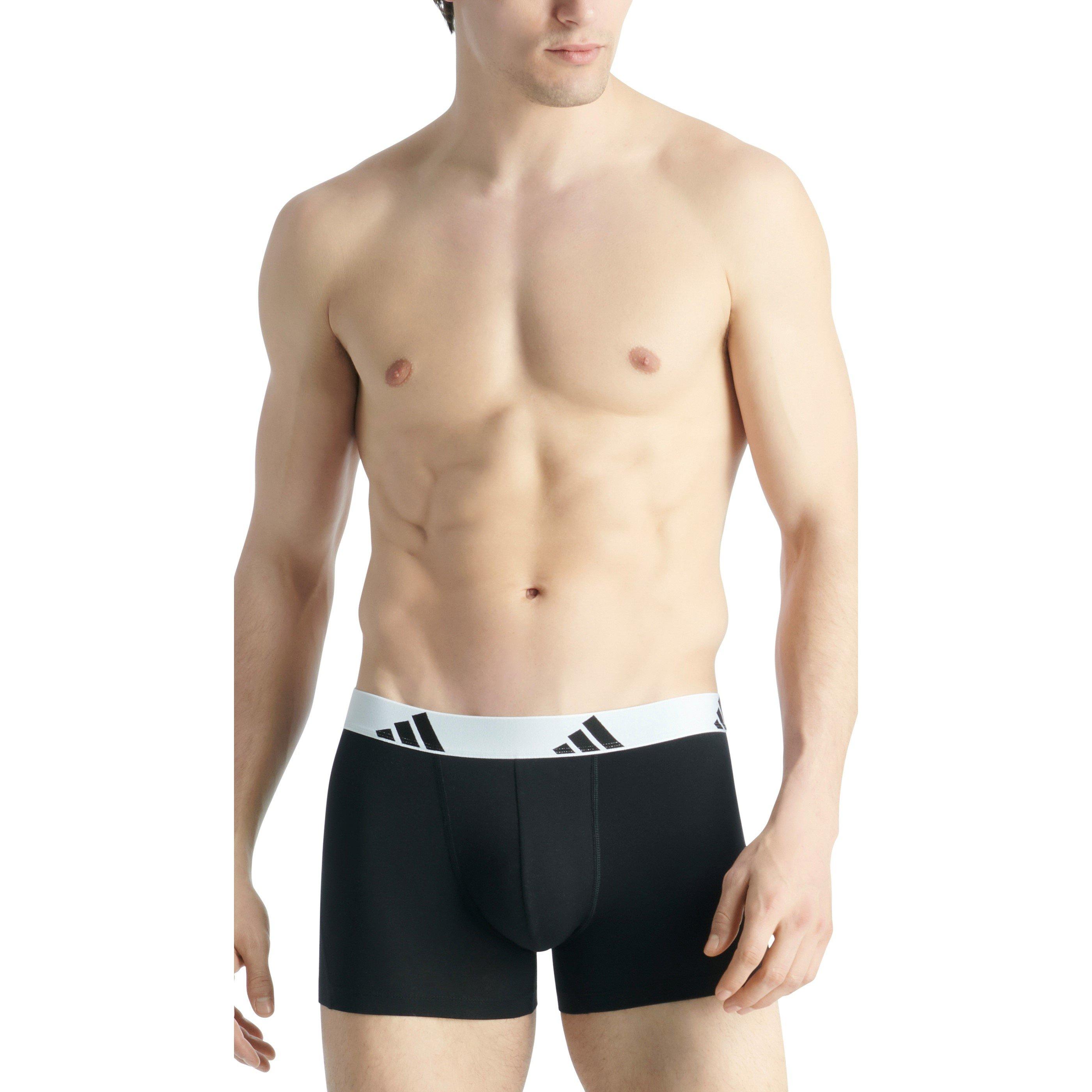 Black - adidas - Active Flex Cotton Trunk (3PK) - 4