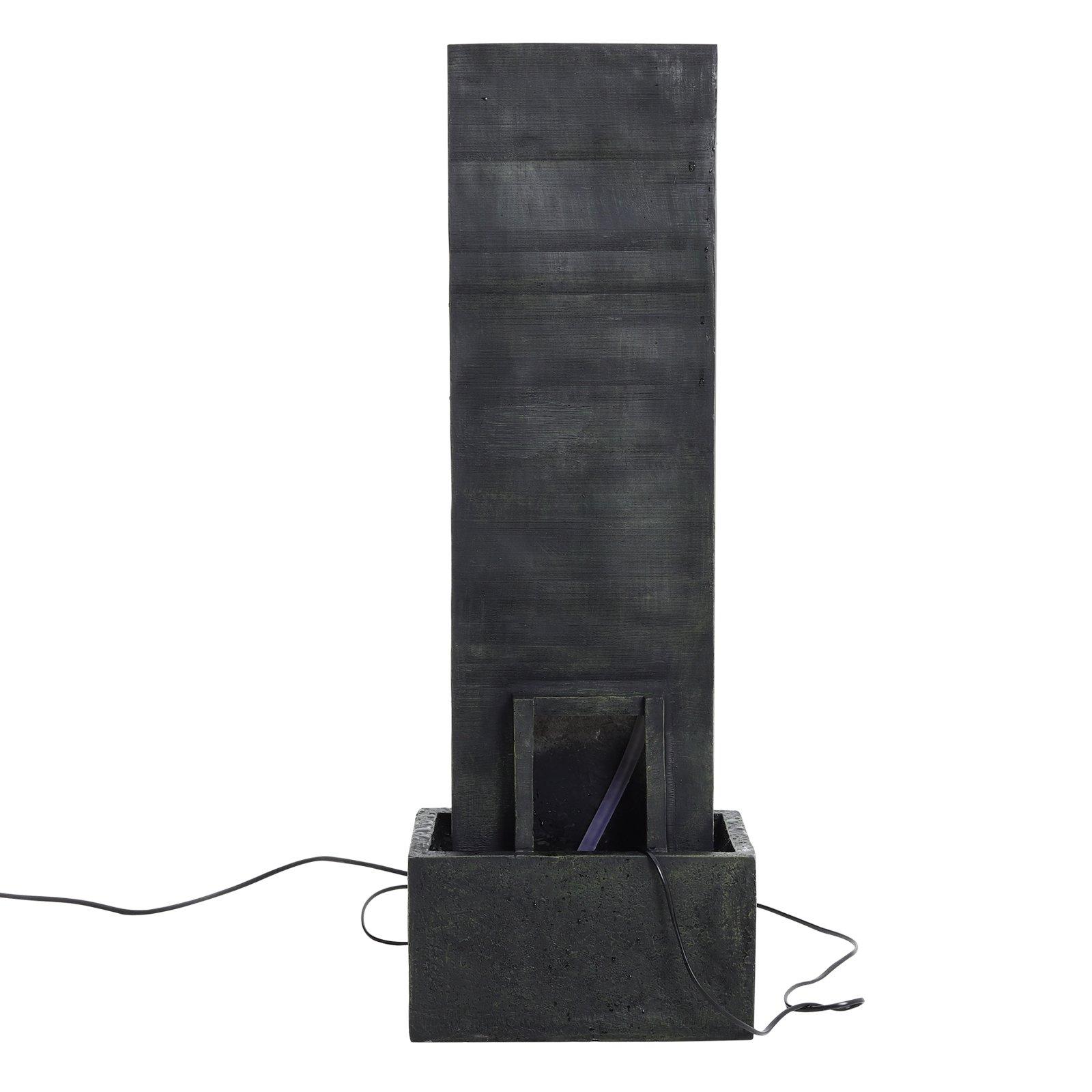 Black - Breeins - Outdoor Wall Standing Fountain Stone - 5