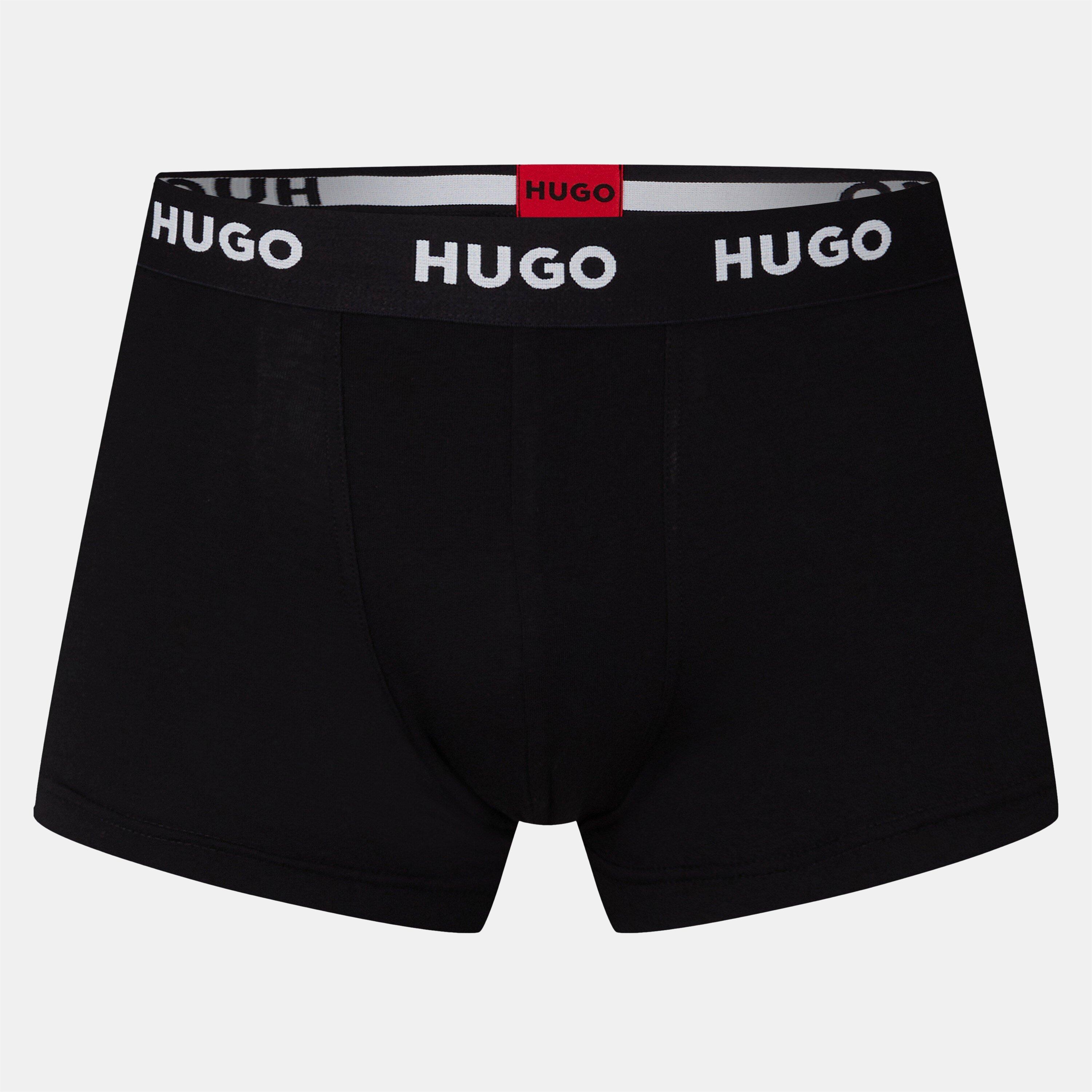 Black 001 - Hugo - Men's 3 Pack Trunks - 2