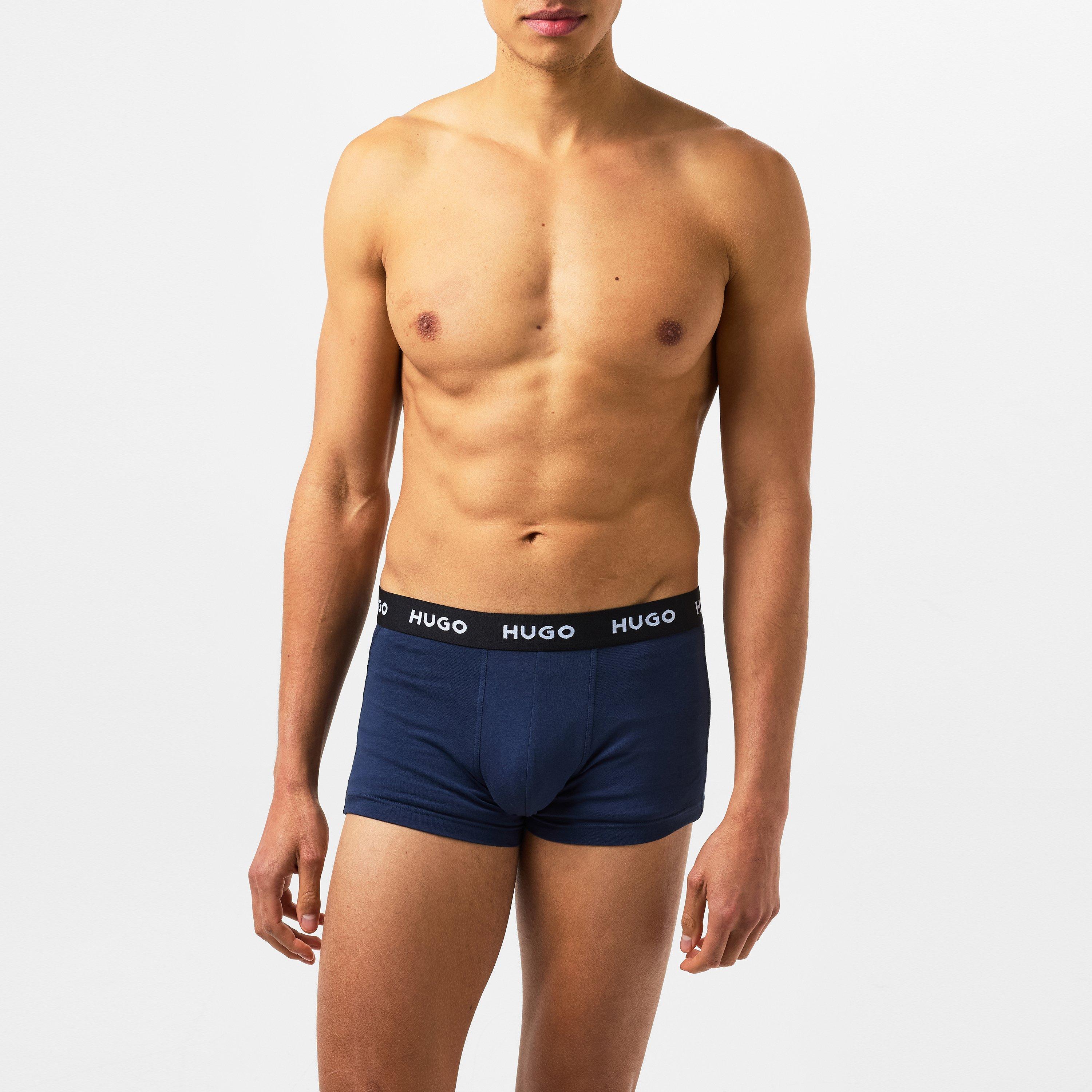 Navy 410 - Hugo - Men's 3 Pack Trunks - 2