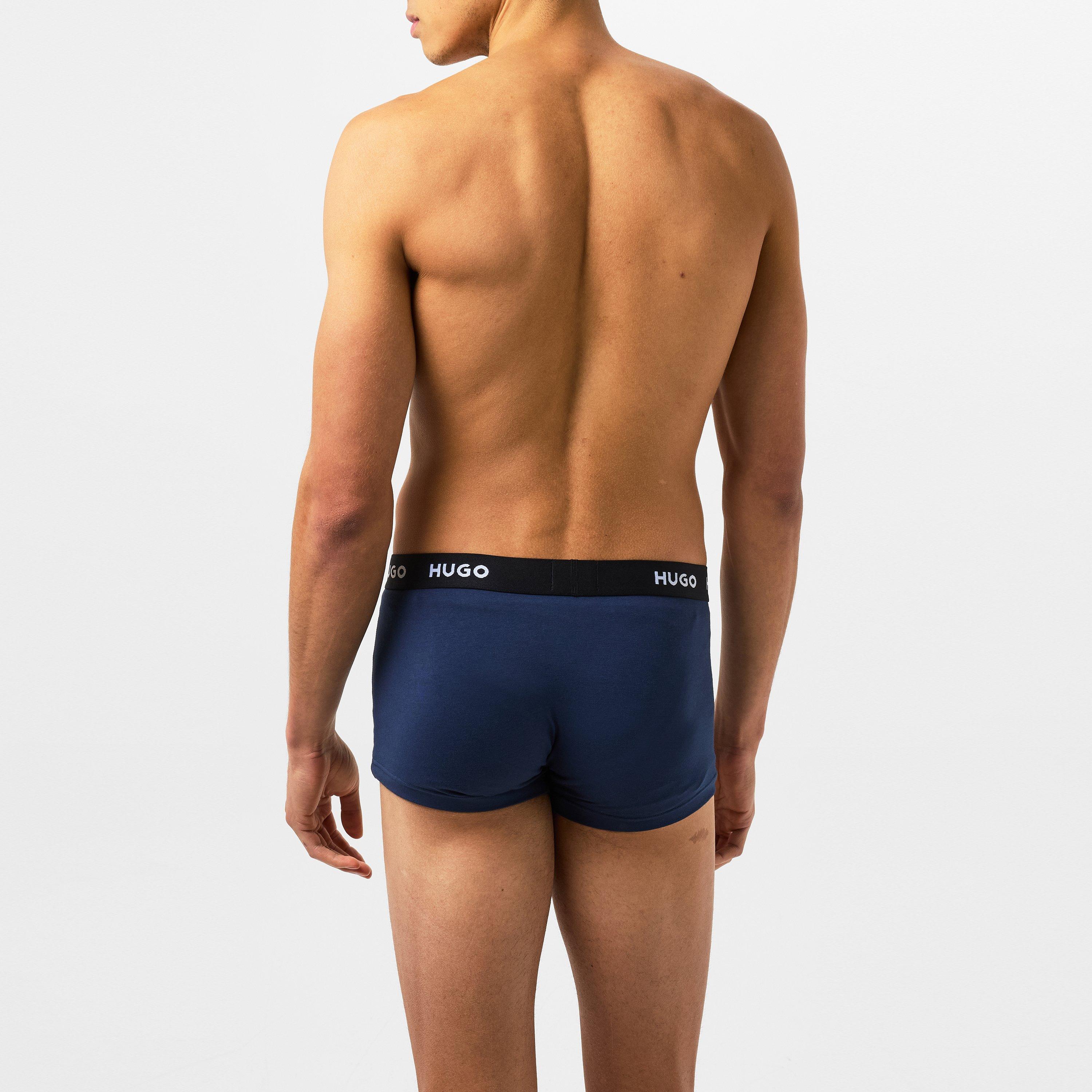 Navy 410 - Hugo - Men's 3 Pack Trunks - 3