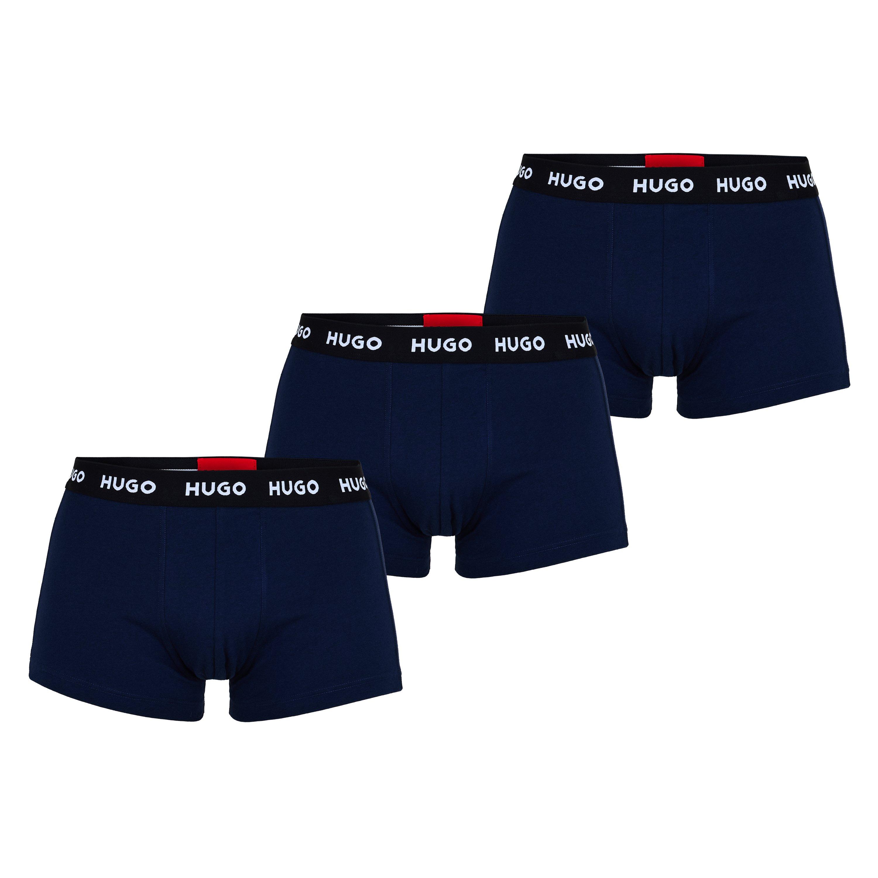 Hugo Men's 3 Pack Trunks - Navy - Small