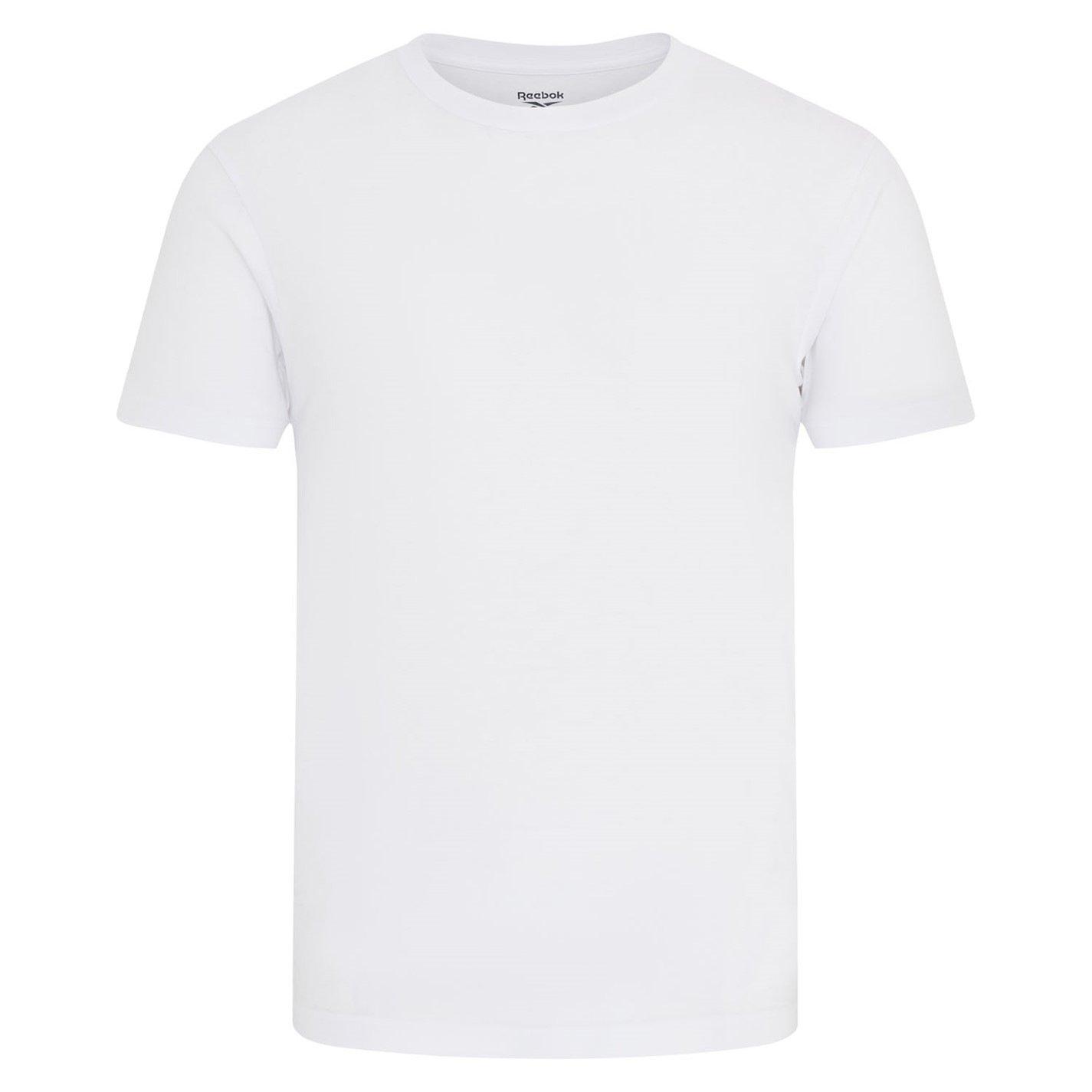 Navy/Char/White - Reebok - 3-Pack Cotton Short Sleeve Crew Neck T-Shirt - 5