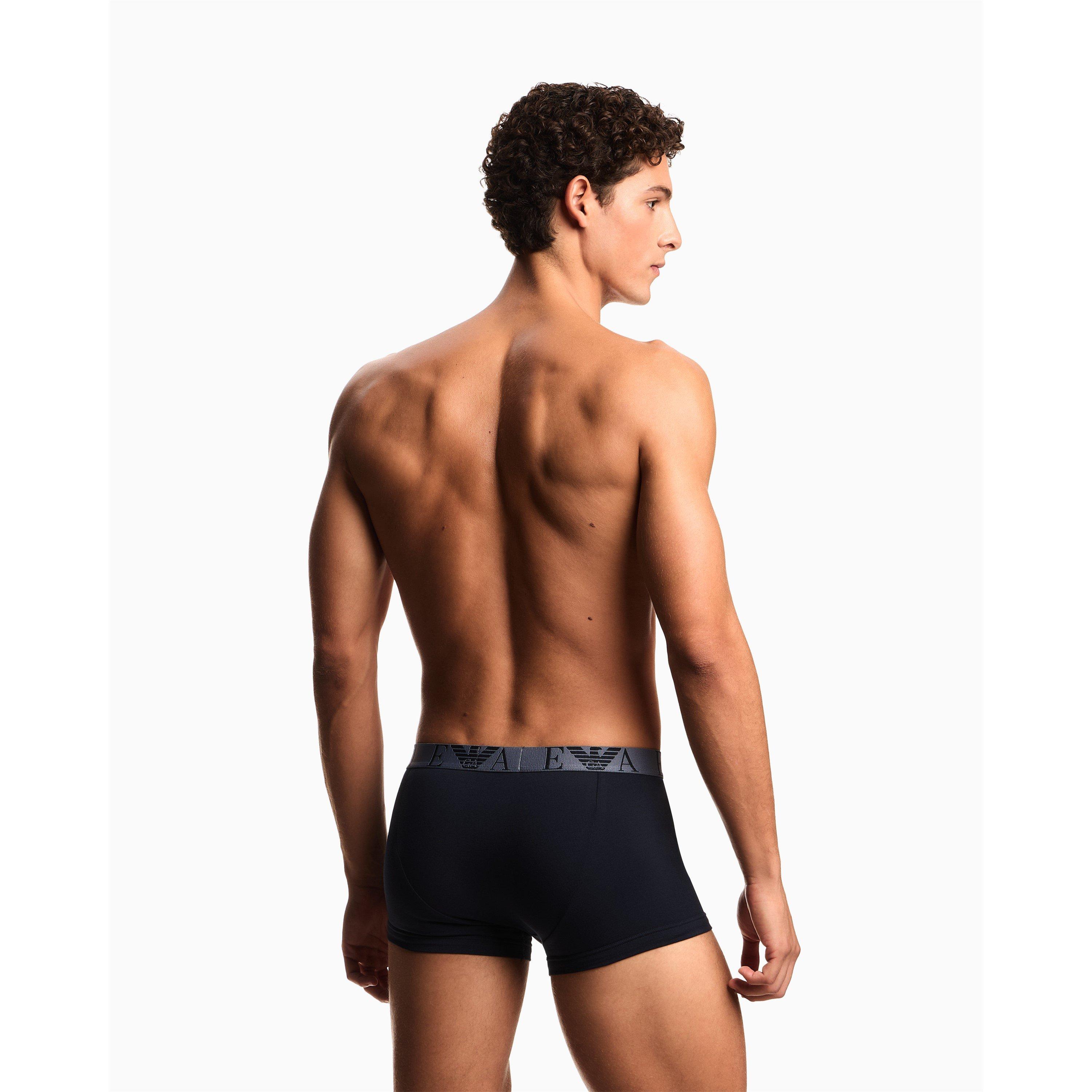 Blu/Blu/Blu - Emporio Armani - 3-Pack Logo Trunks - 3
