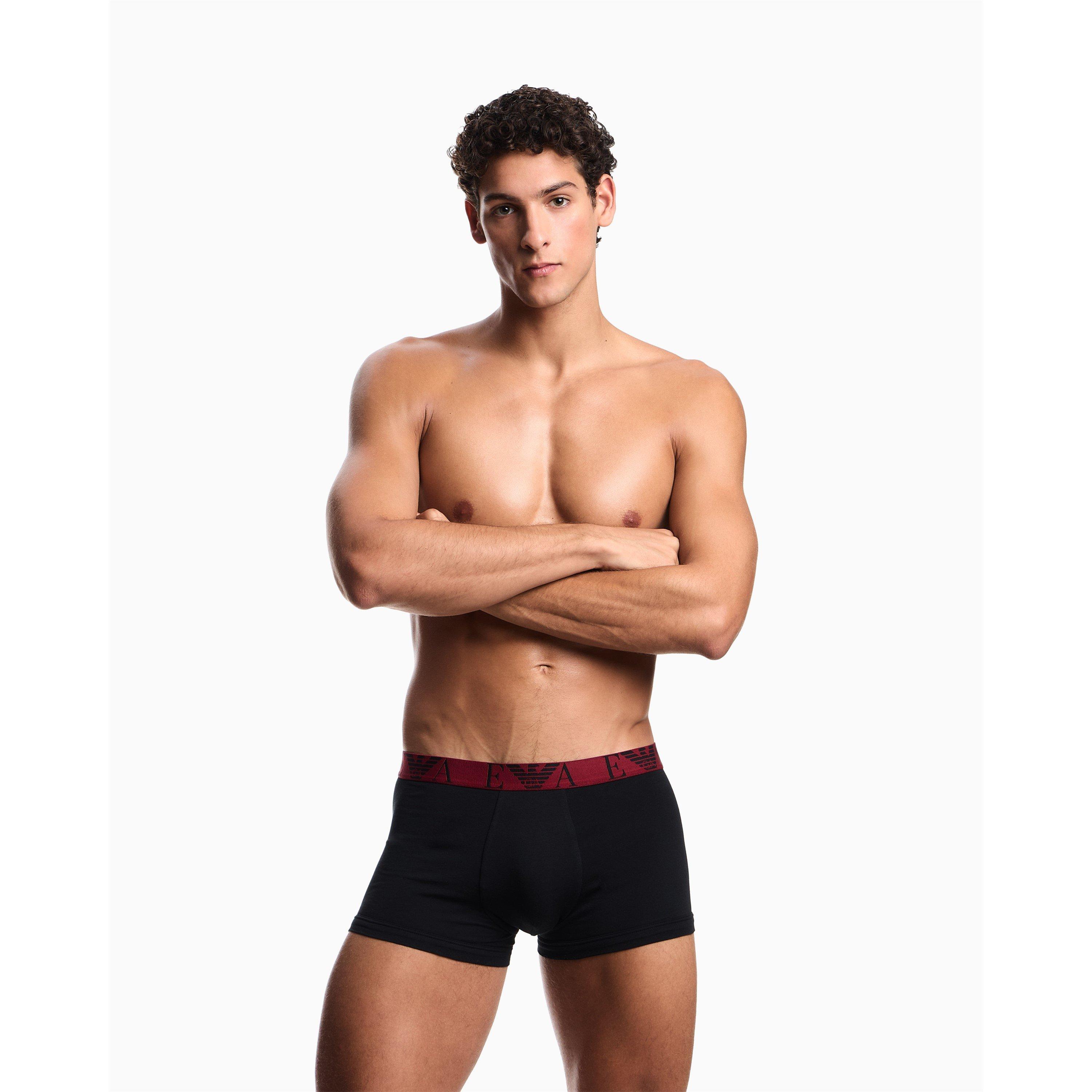 Blk/Blk/Blk - Emporio Armani - 3-Pack Logo Trunks - 2