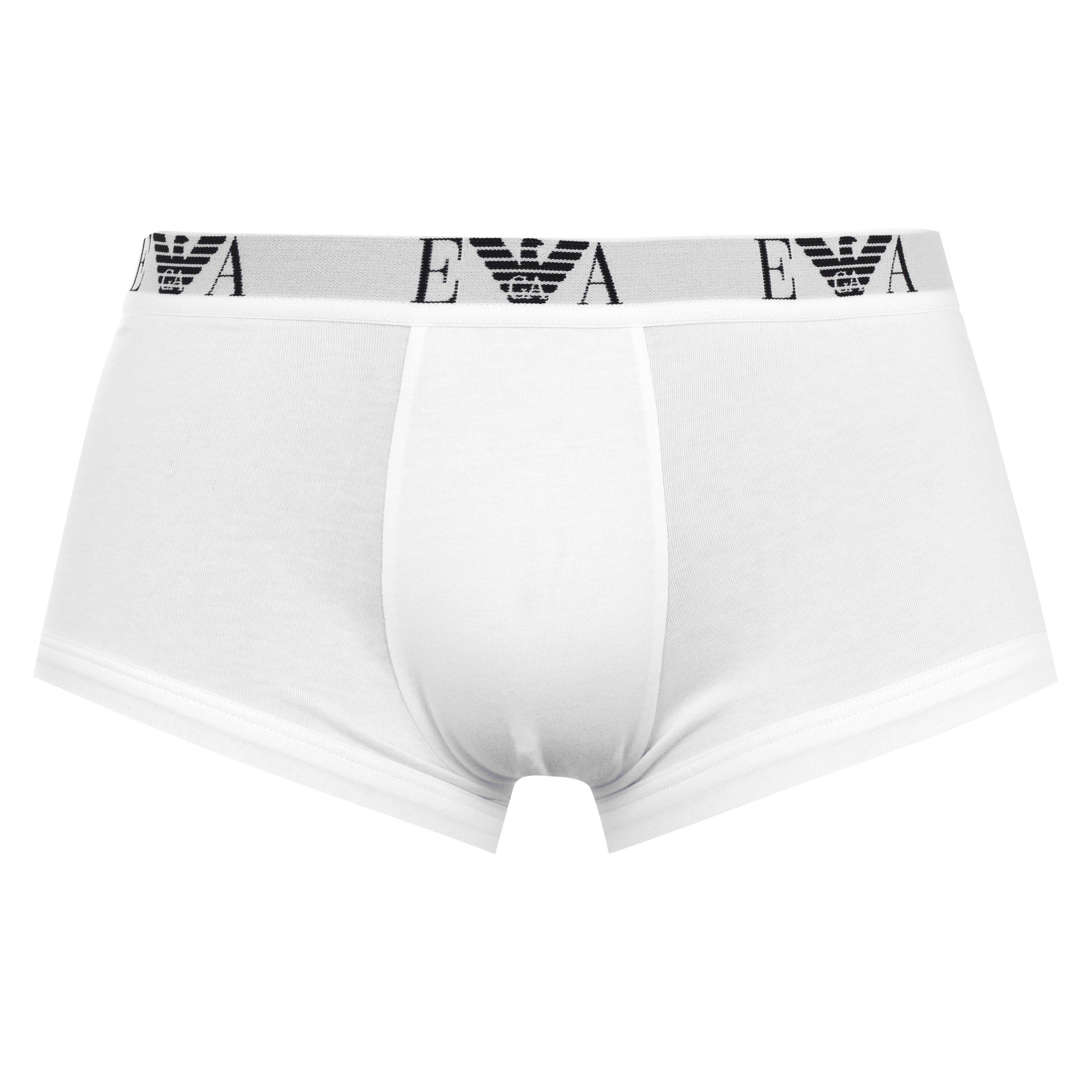 Blk/Nvy/Wh56110 - Emporio Armani - 3-Pack Logo Trunks - 6