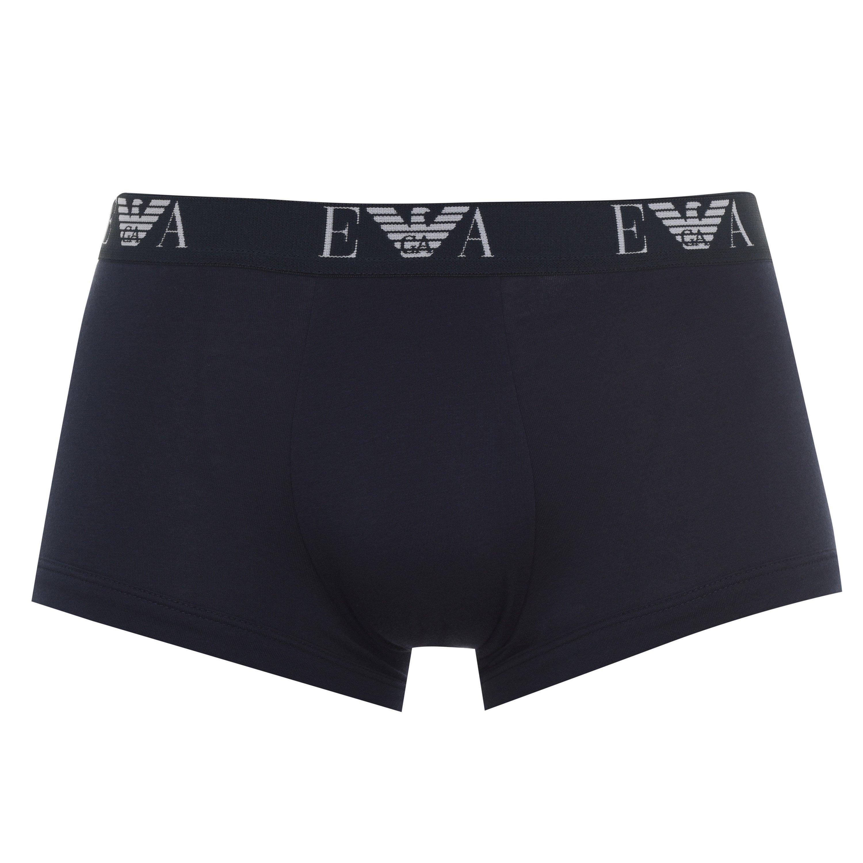 Blk/Nvy/Wh56110 - Emporio Armani - 3-Pack Logo Trunks - 8