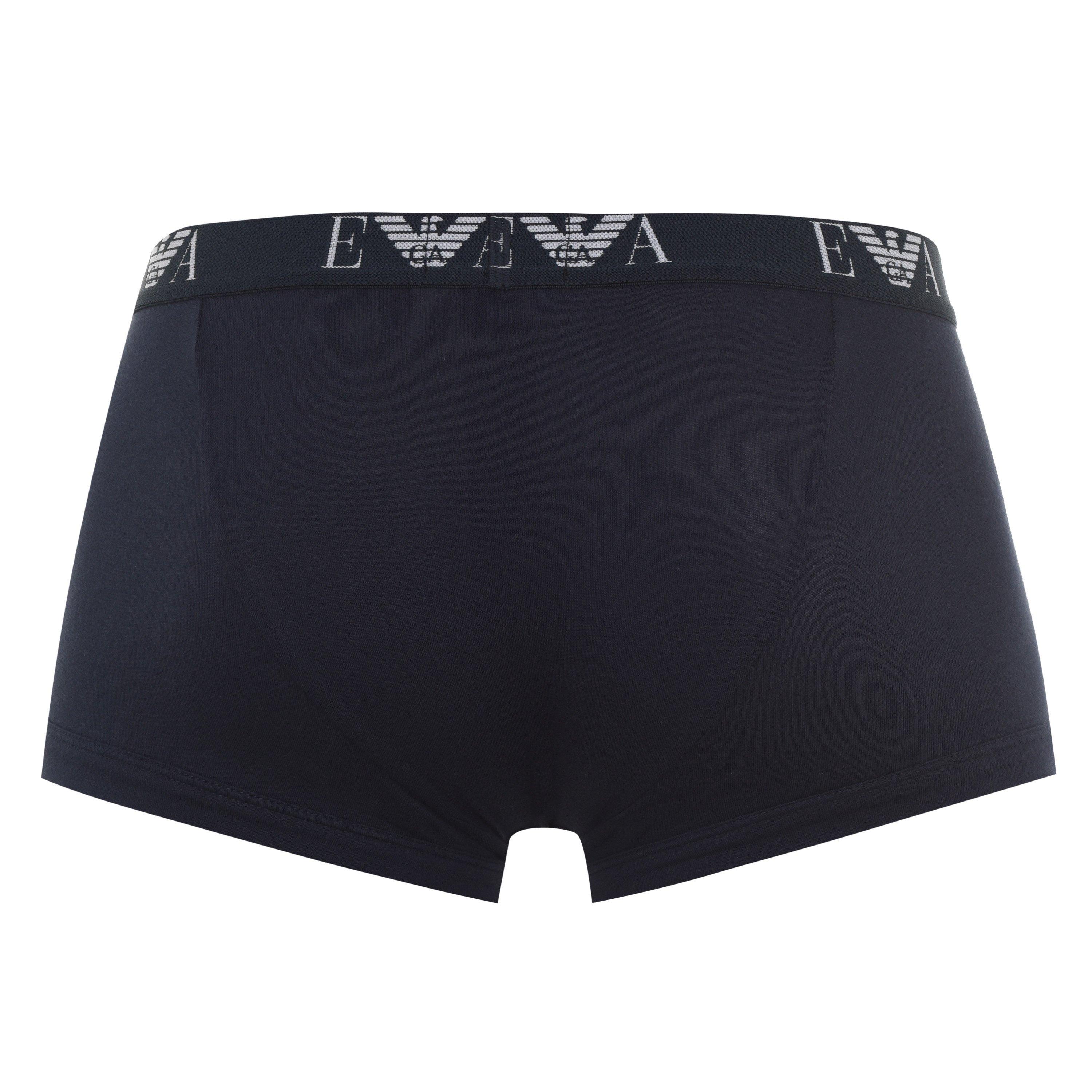 Blk/Nvy/Wh56110 - Emporio Armani - 3-Pack Logo Trunks - 9