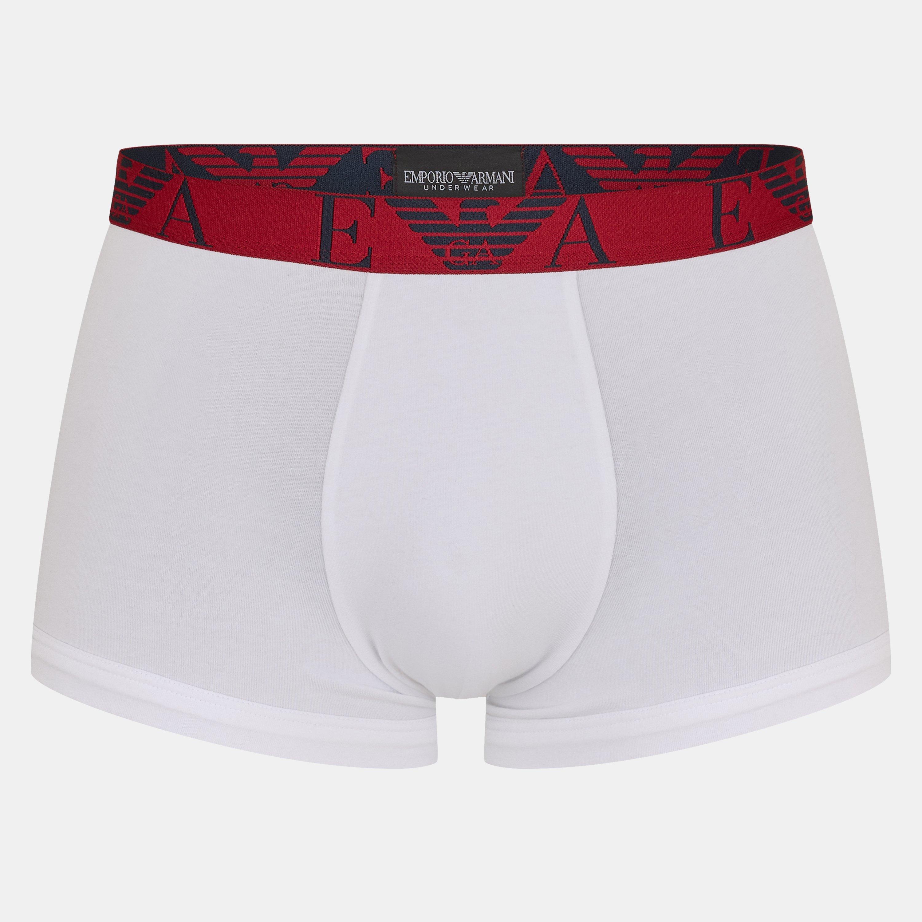 Blu/Red/Wht - Emporio Armani - 3-Pack Logo Trunks - 3