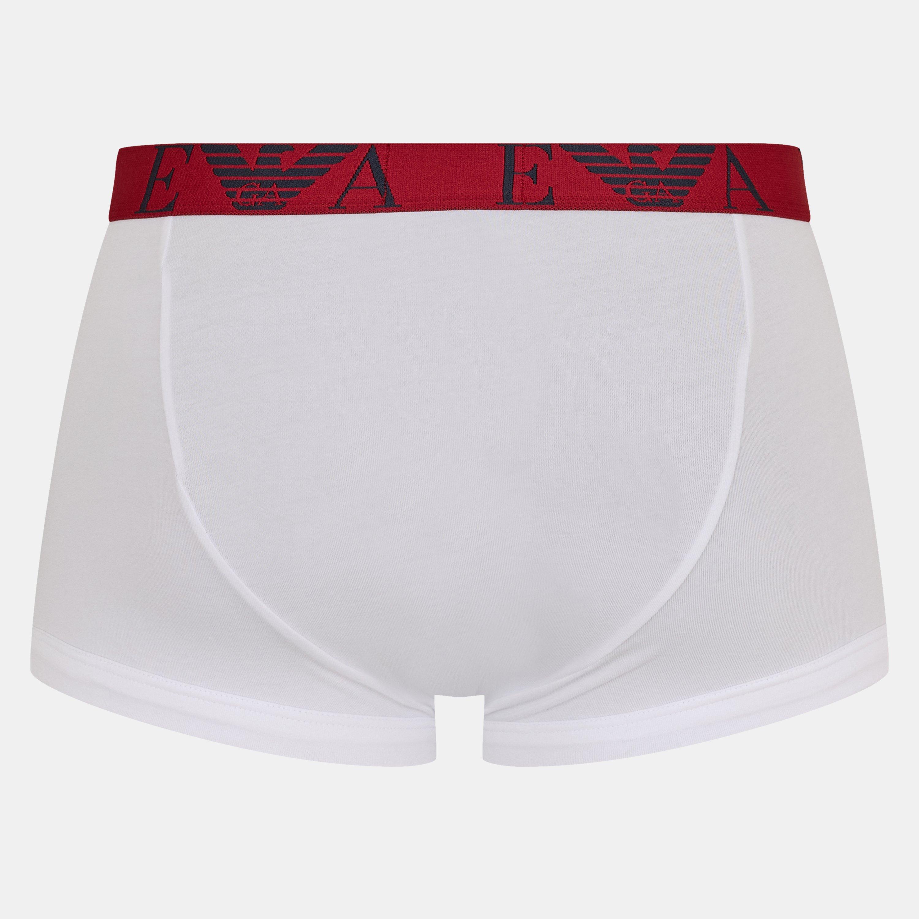 Blu/Red/Wht - Emporio Armani - 3-Pack Logo Trunks - 4