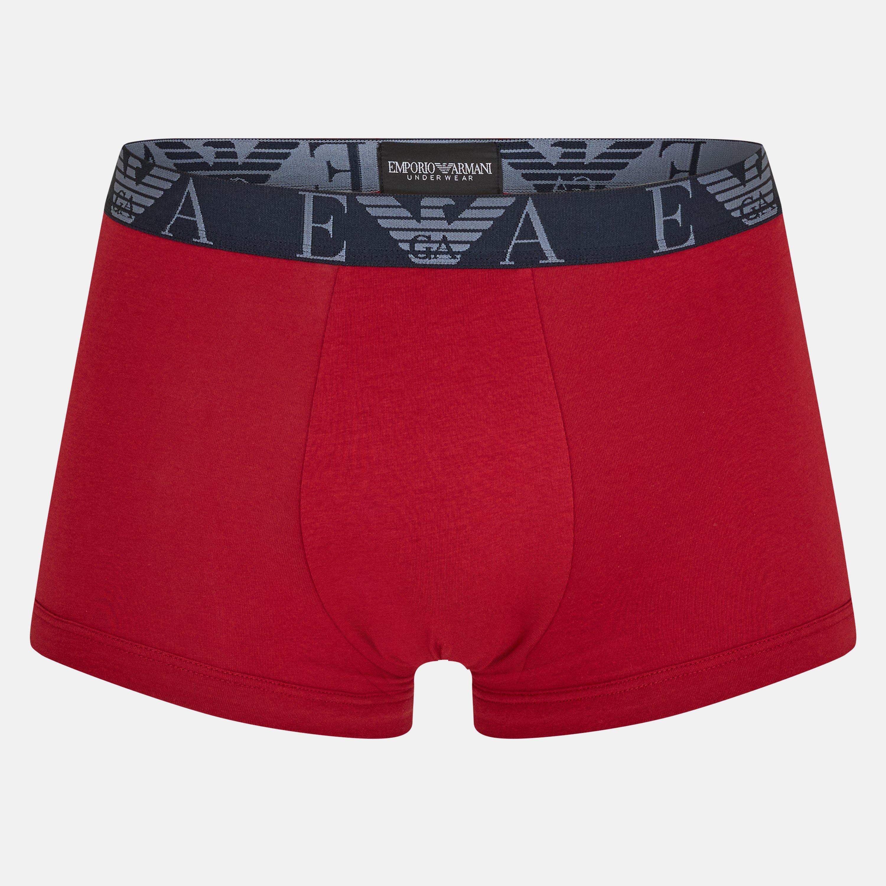 Blu/Red/Wht - Emporio Armani - 3-Pack Logo Trunks - 5