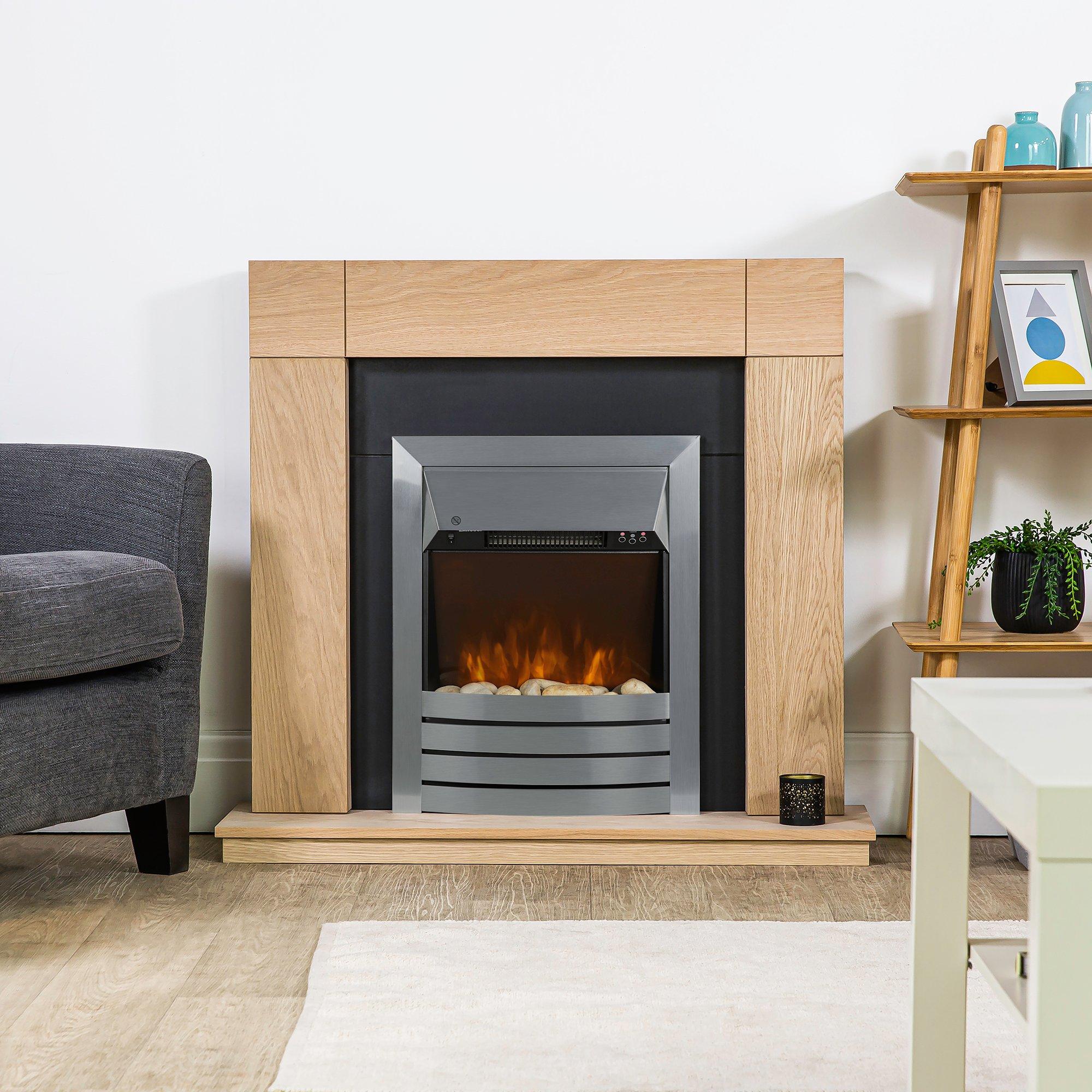 Stainless Steel - Zanussi - ZEFIST1001SS Electric Inset Fire - Stainless Steel - 3