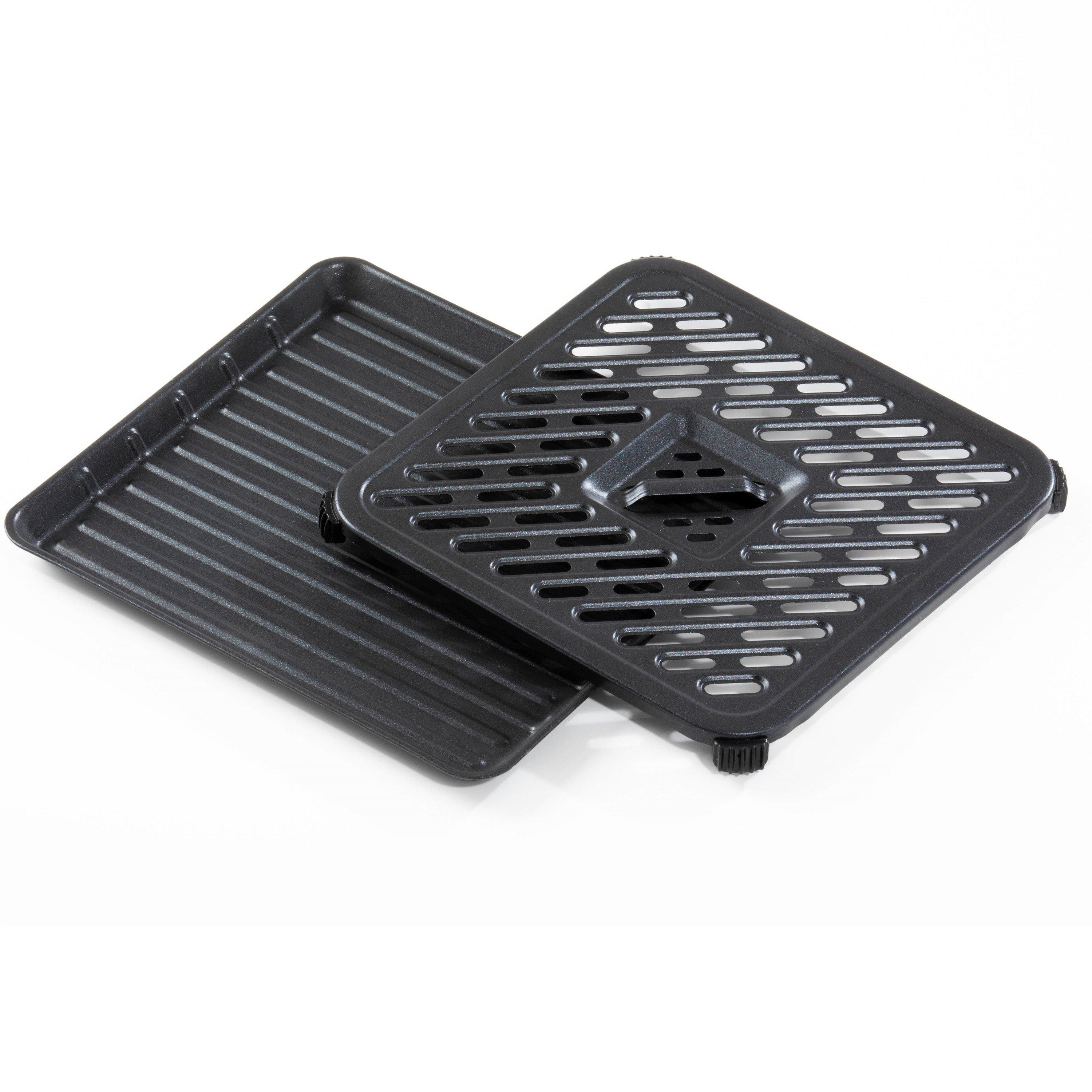 Black - Daewoo Electricals - 11L SPACE SAVING SPLIT DRAW AIR FRYER - 6