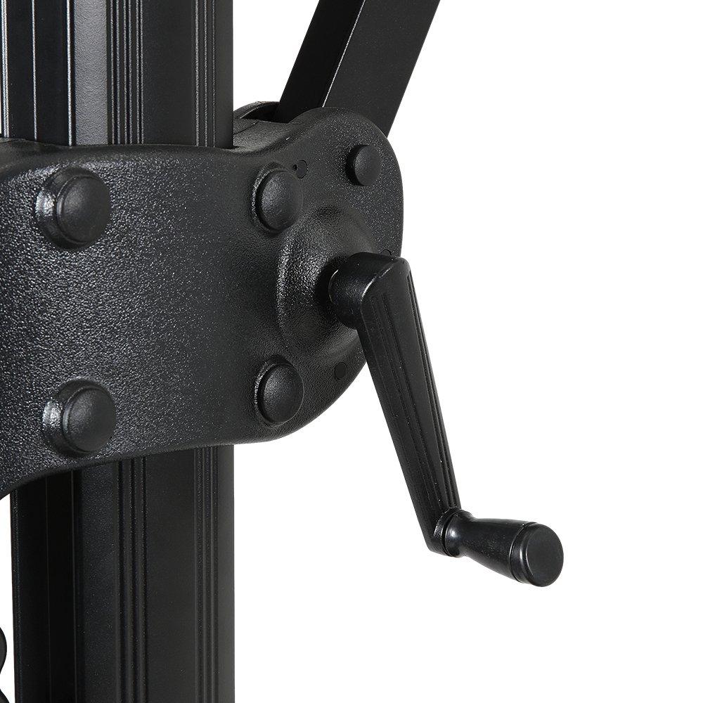 Grey - Breeins - 3m Round Cantilever Parasol with Solar LED Lights - 9