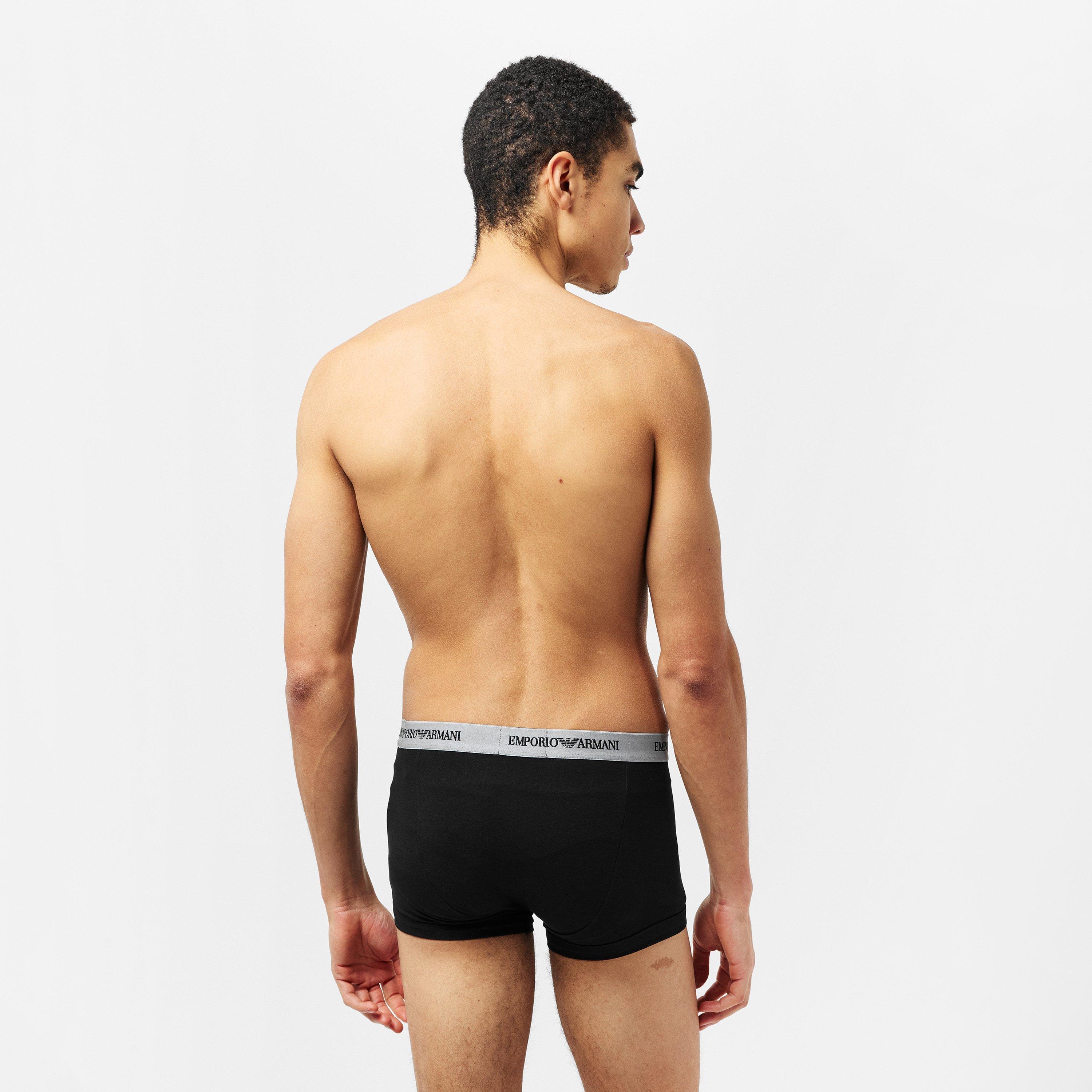 Blk/Gry/Wh02910 - Emporio Armani - Core 3 Pack Boxer Shorts - 4