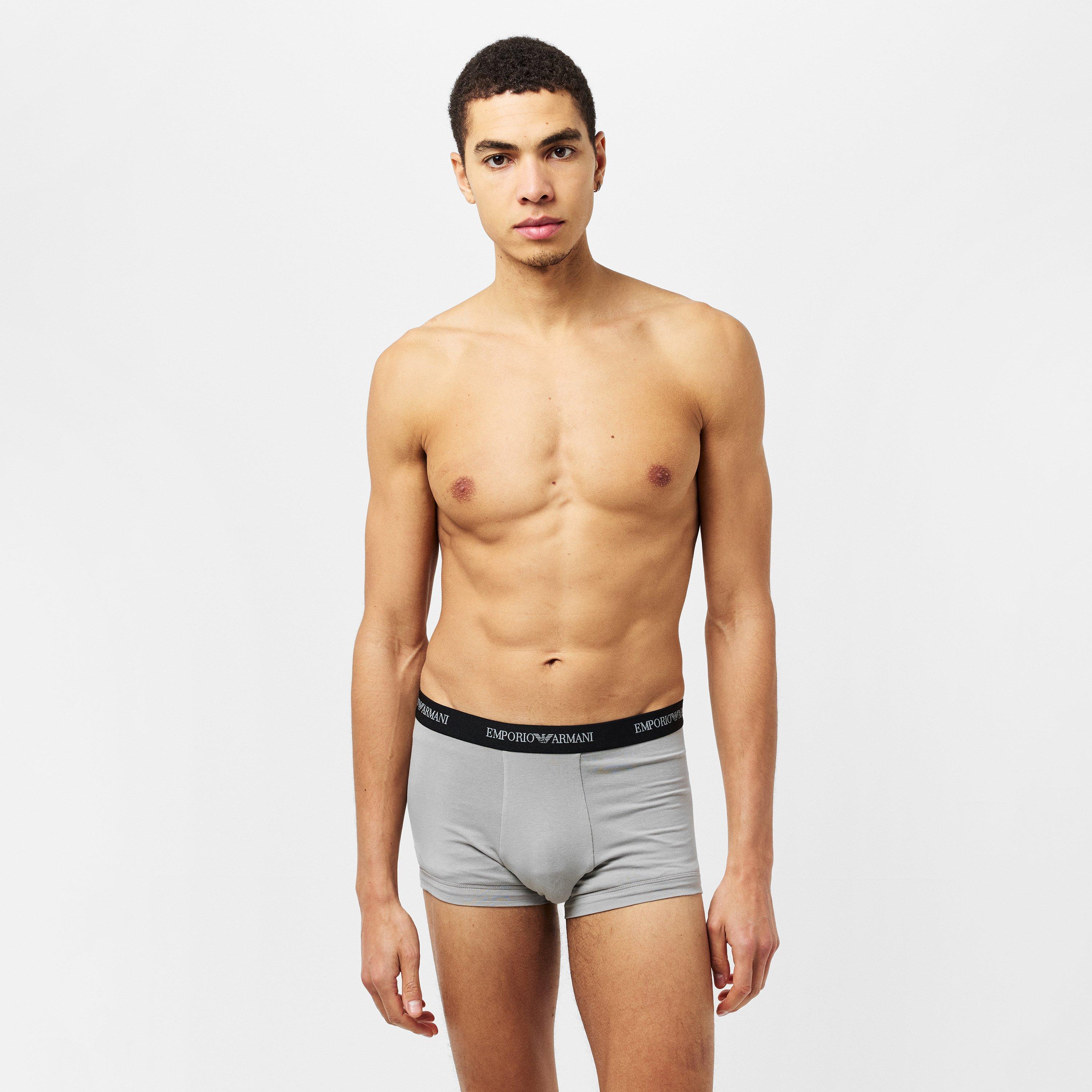 Blk/Gry/Wh02910 - Emporio Armani - Core 3 Pack Boxer Shorts - 5