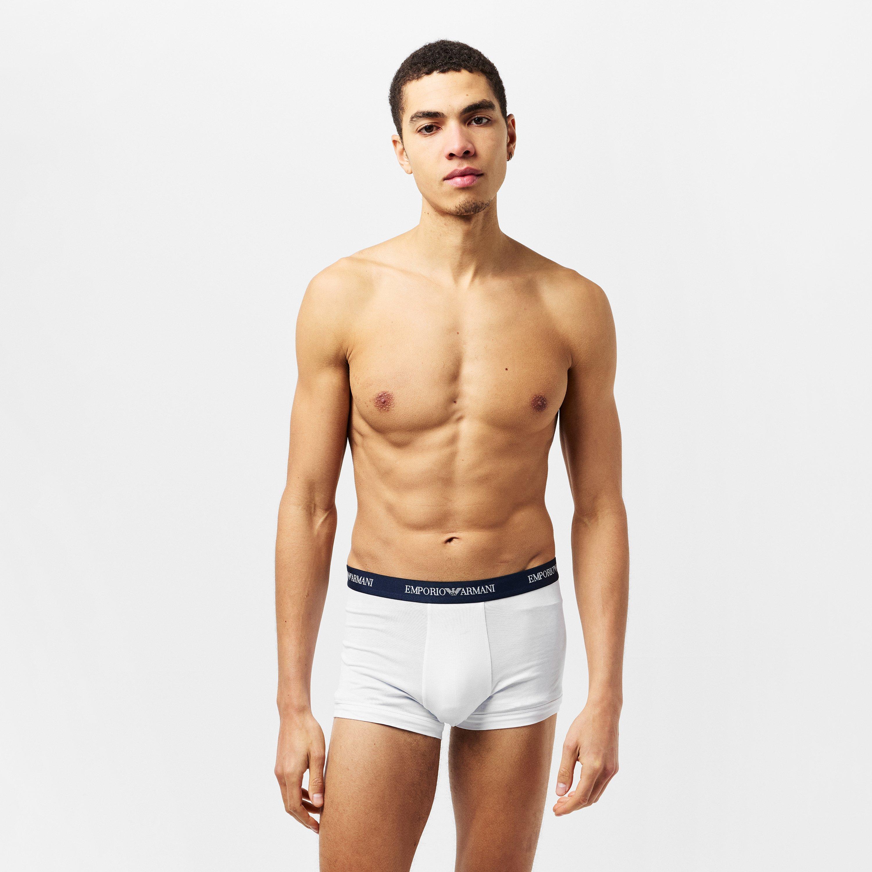 Blk/Gry/Wh02910 - Emporio Armani - Core 3 Pack Boxer Shorts - 6