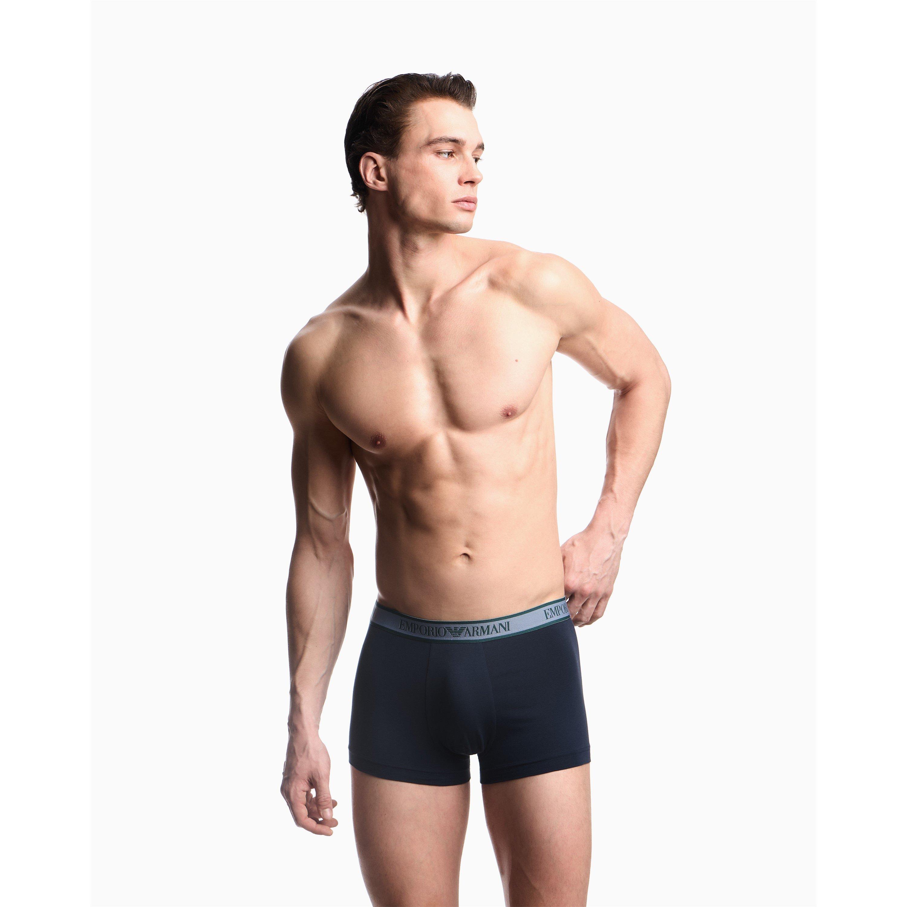 Blu/Gry/Grn - Emporio Armani - Core 3 Pack Boxer Shorts - 2