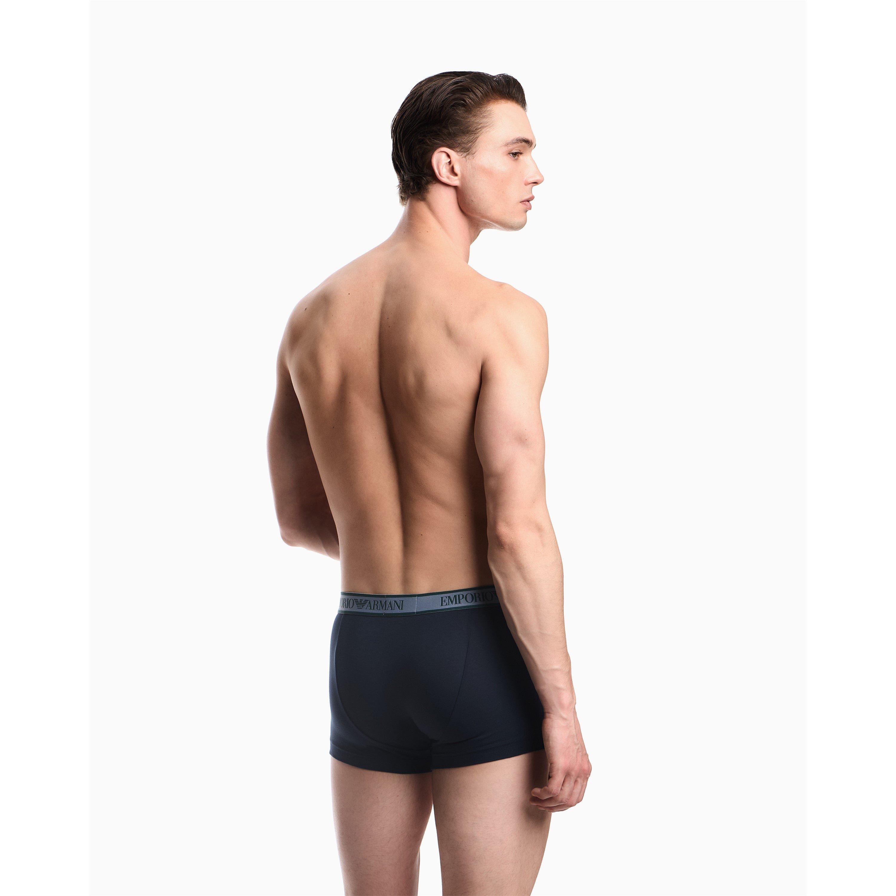 Blu/Gry/Grn - Emporio Armani - Core 3 Pack Boxer Shorts - 3