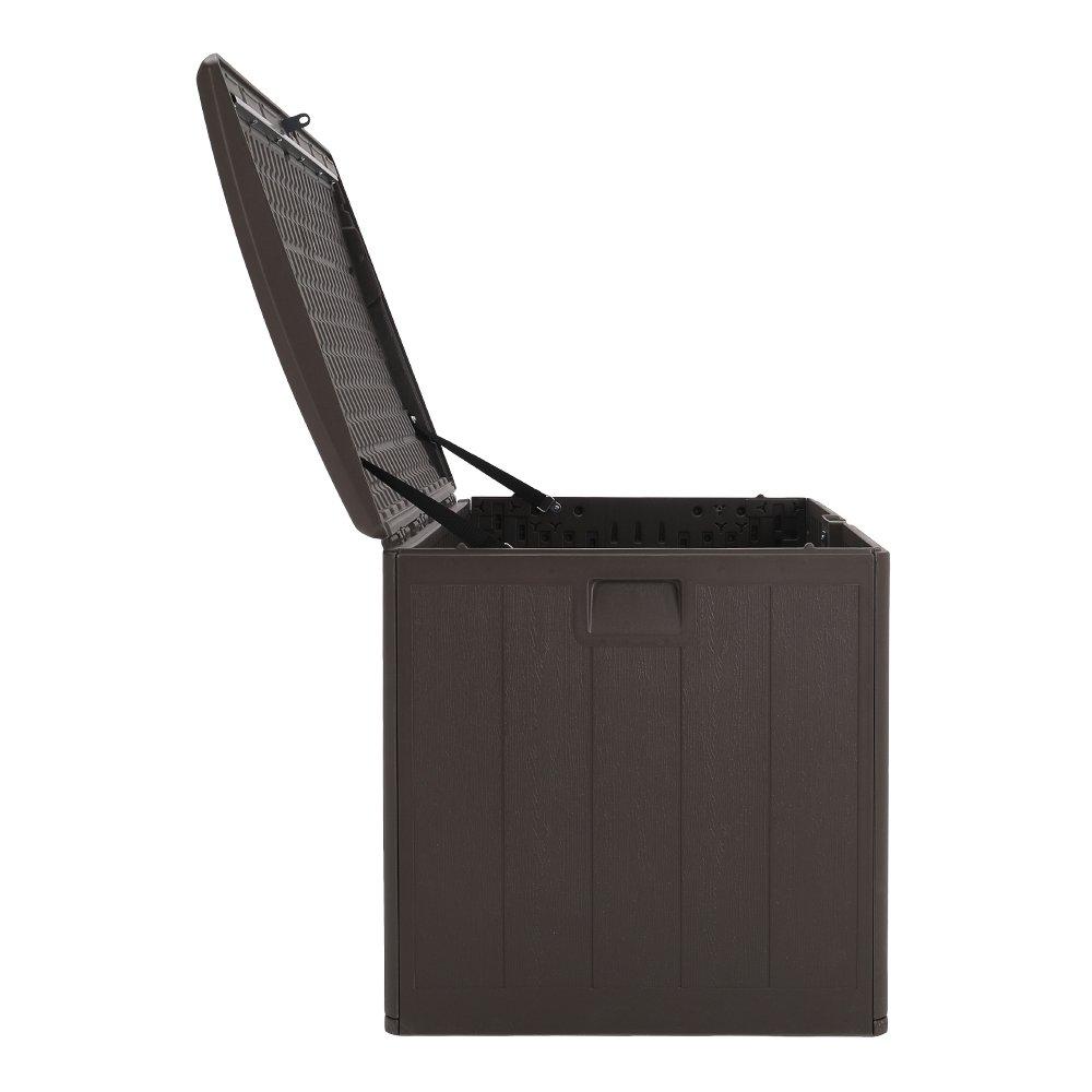 Brown - Breeins - 105-Gallon Outdoor Deck Box Brown - 5