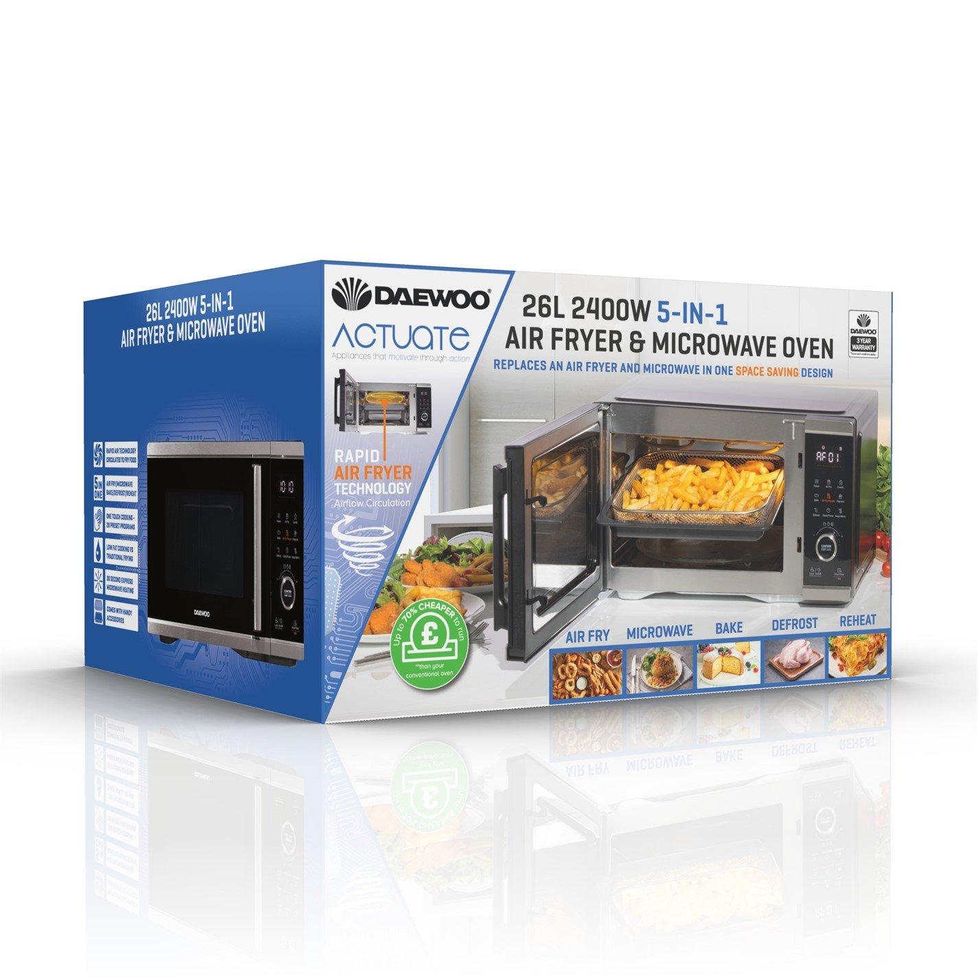 Black - Daewoo Electricals - 26L Air Fryer Microwave - 2