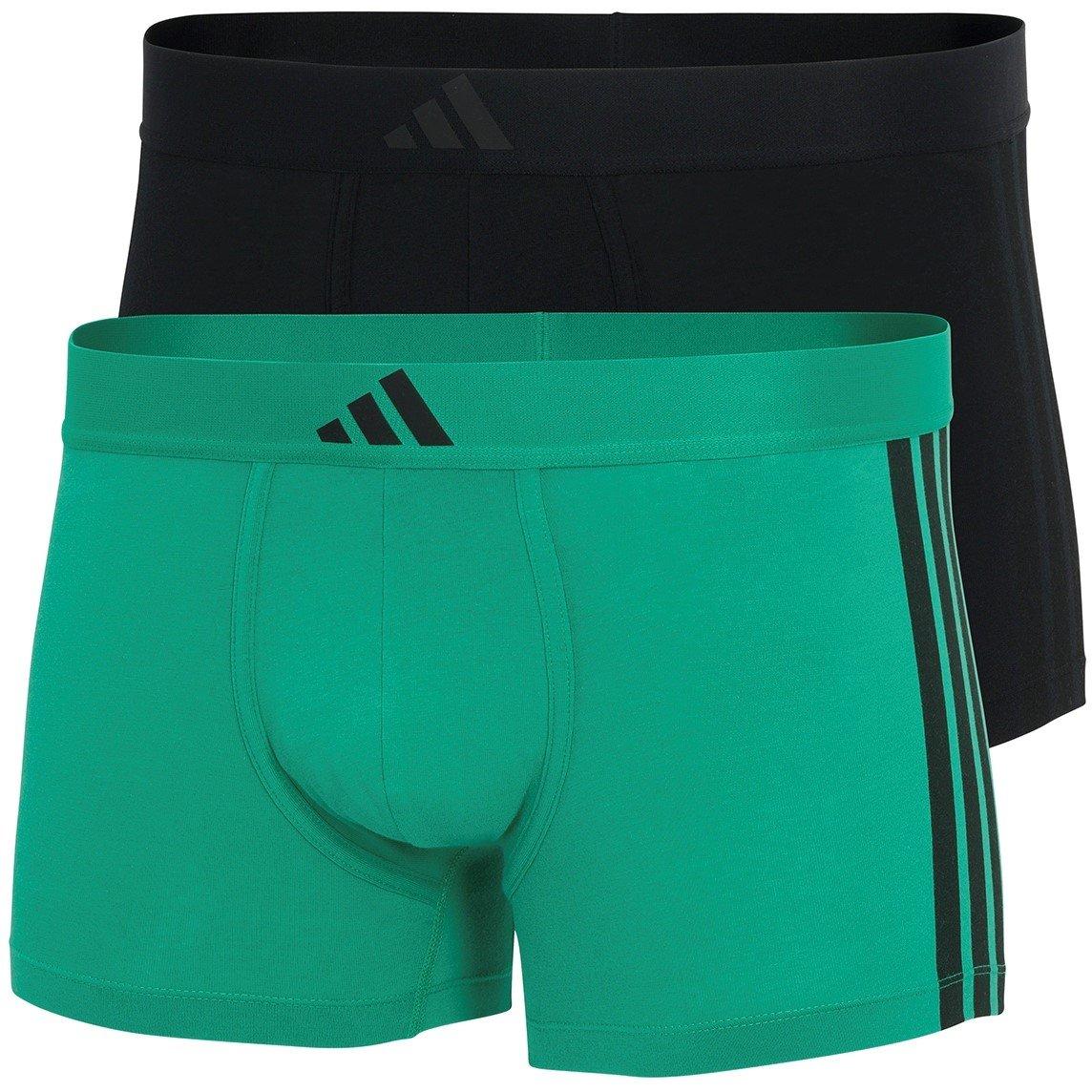 Multi - adidas - Active Flex Cotton 3 Stripes Trunk (2PK) - 1