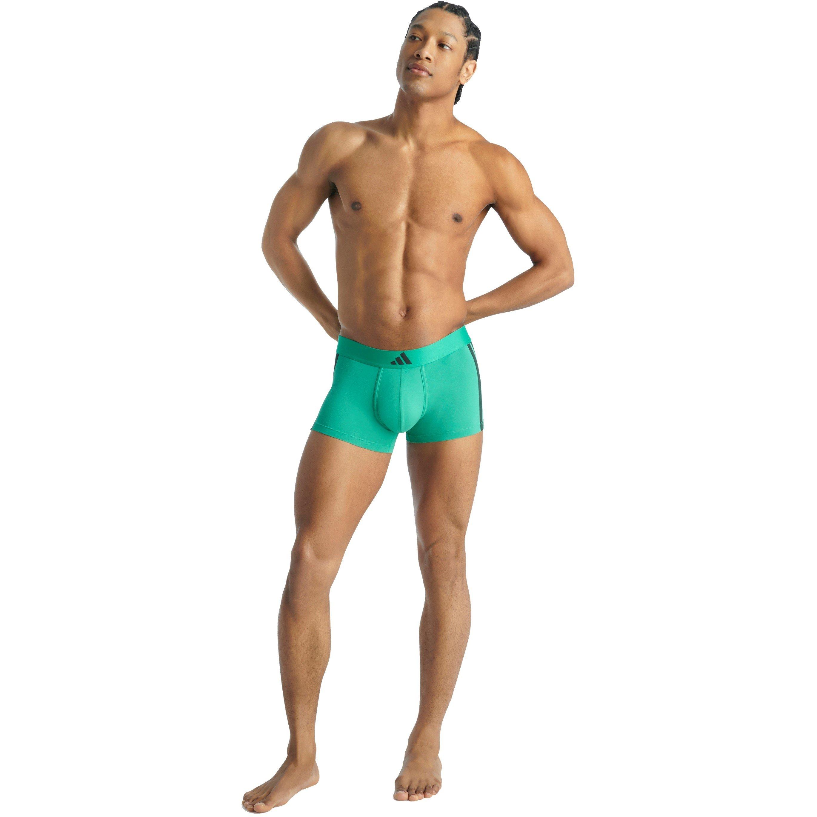 Multi - adidas - Active Flex Cotton 3 Stripes Trunk (2PK) - 2