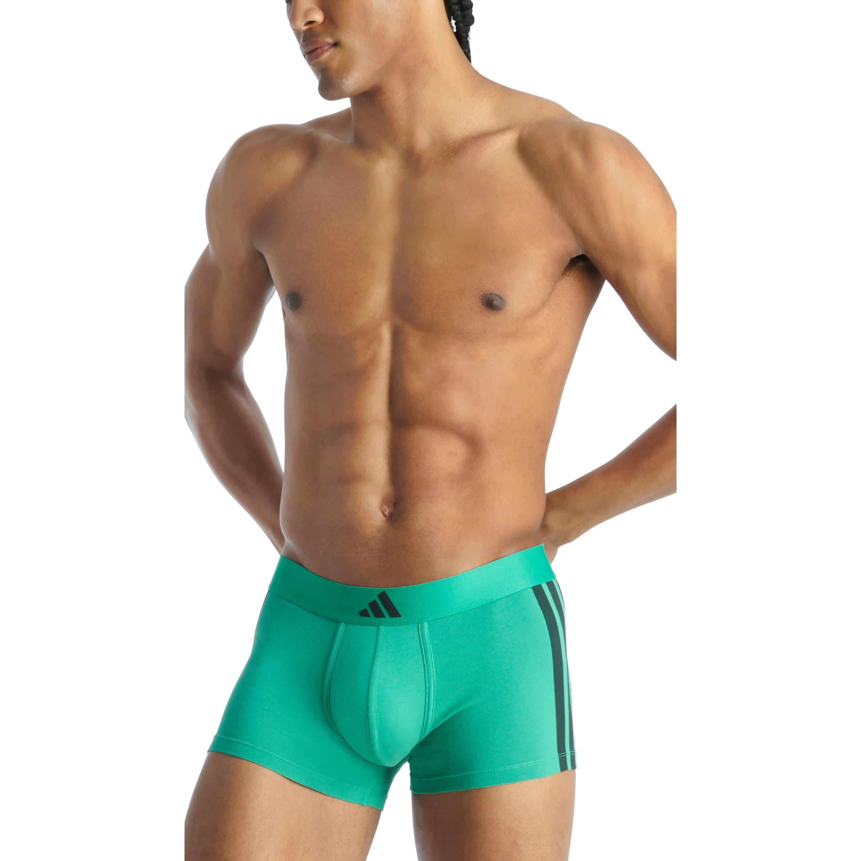 Multi - adidas - Active Flex Cotton 3 Stripes Trunk (2PK) - 3