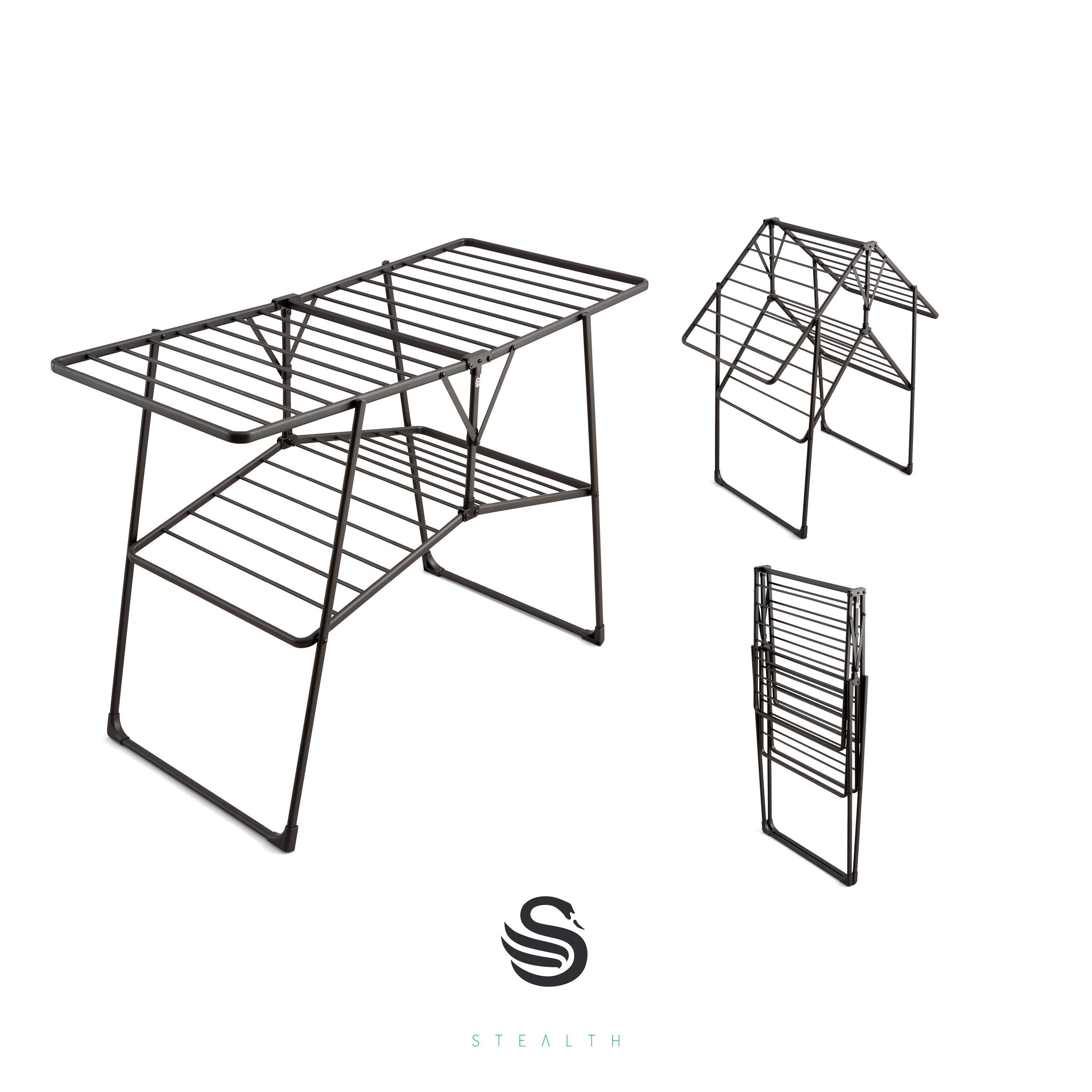 None - Swan - Stealth Easy-Close Clothes Airer - 2