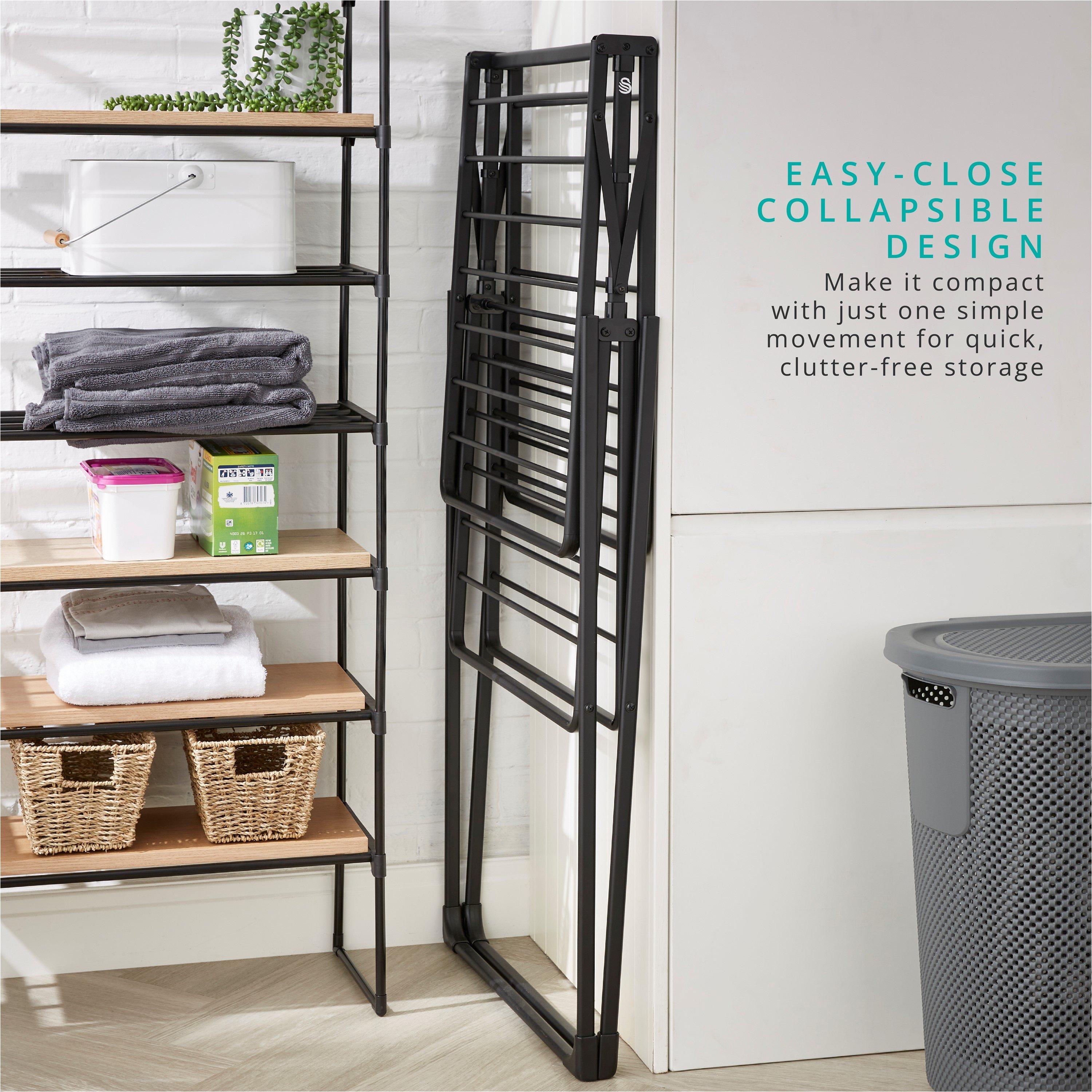 None - Swan - Stealth Easy-Close Clothes Airer - 5