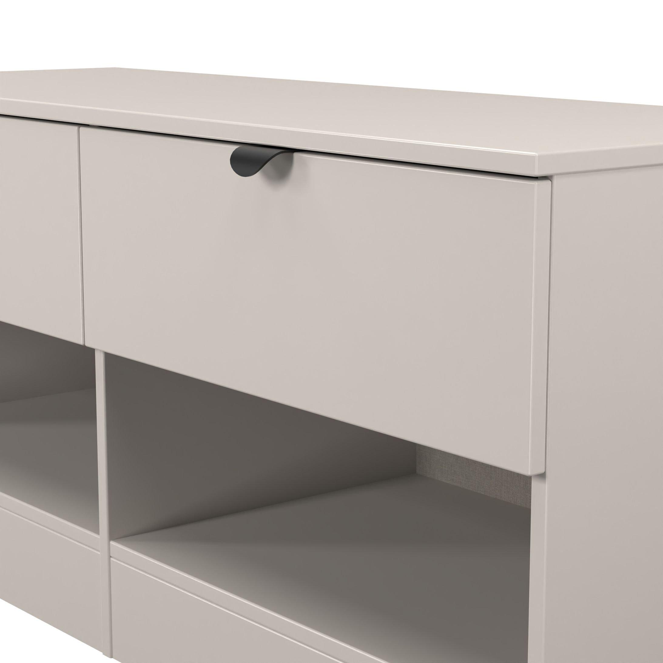 Kashmir Matt - Welcome Furniture - Solomon 2 Drawer Openshelf Bed Box - 4